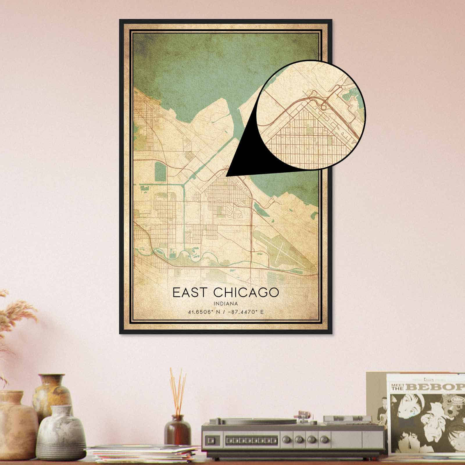 Deerfield Kansas Map Poster, Modern Home Decor Wall Art Print (Copy)
