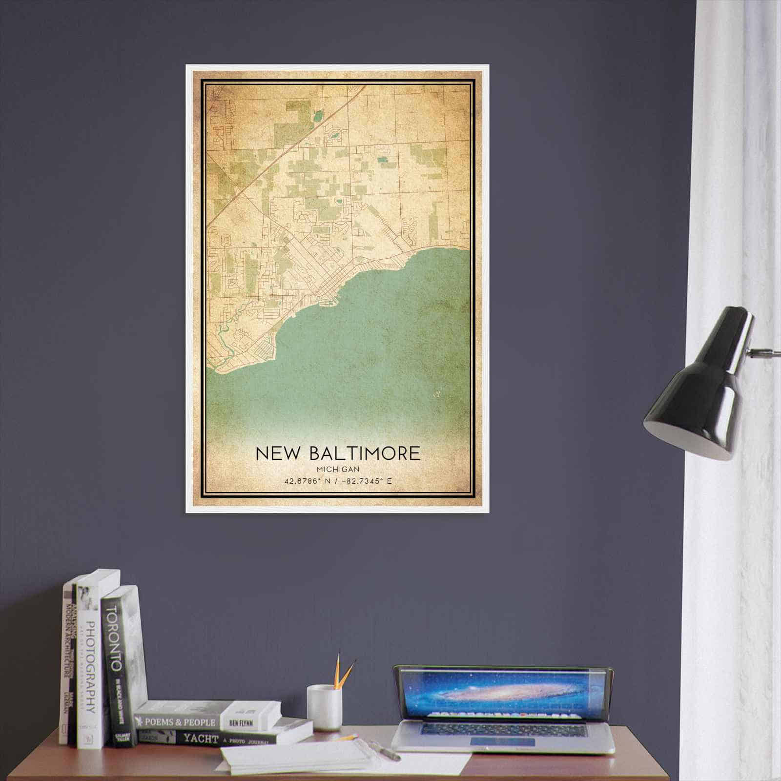 Deerfield Kansas Map Poster, Modern Home Decor Wall Art Print (Copy)