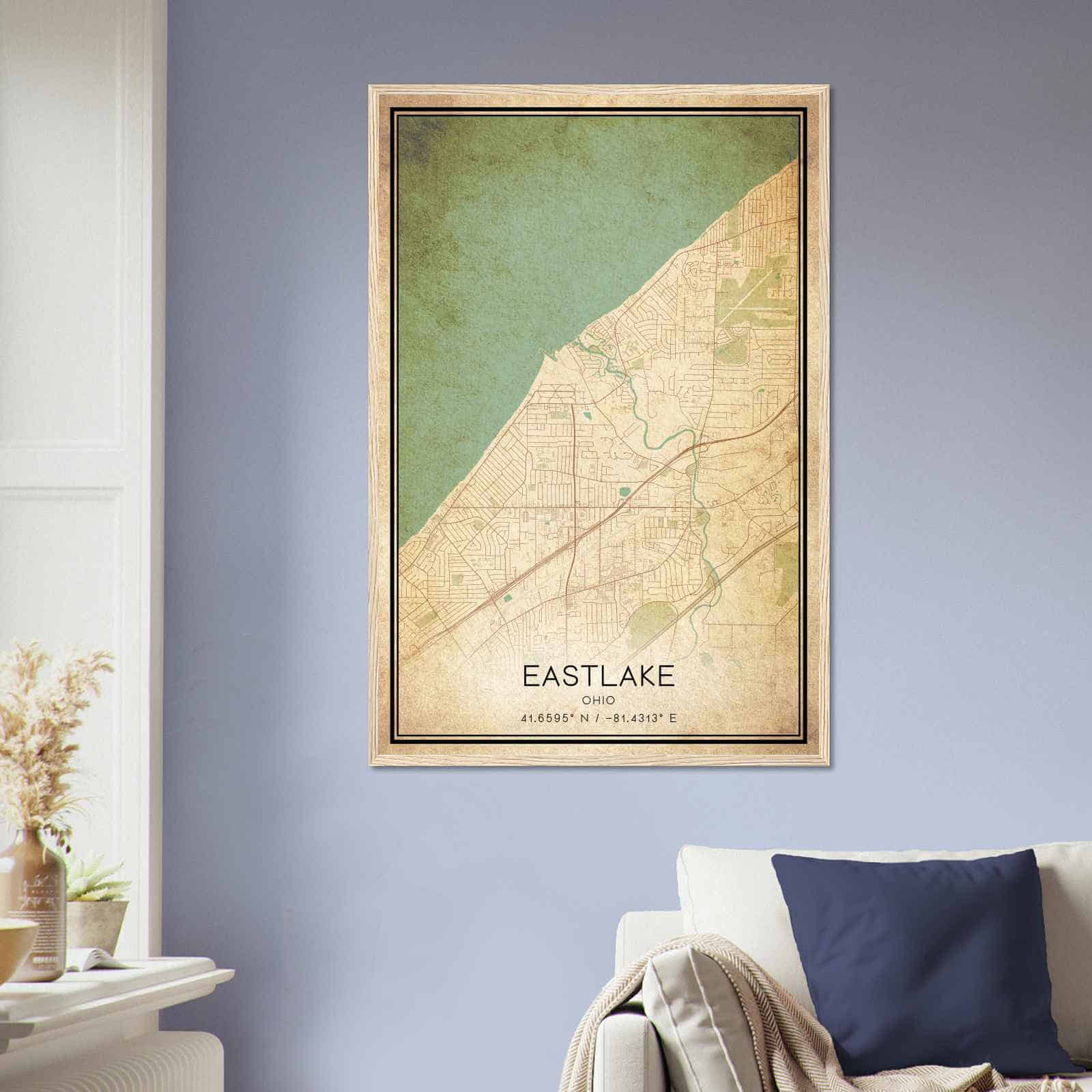 Deerfield Kansas Map Poster, Modern Home Decor Wall Art Print (Copy)