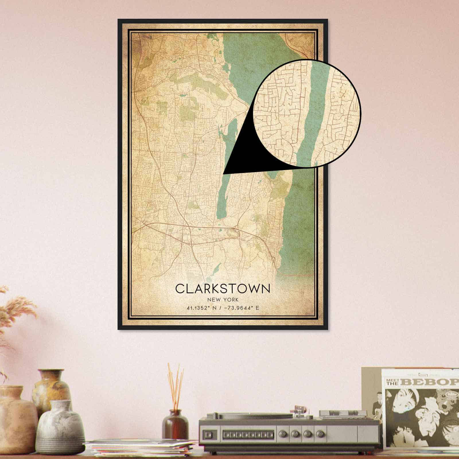 Deerfield Kansas Map Poster, Modern Home Decor Wall Art Print (Copy)