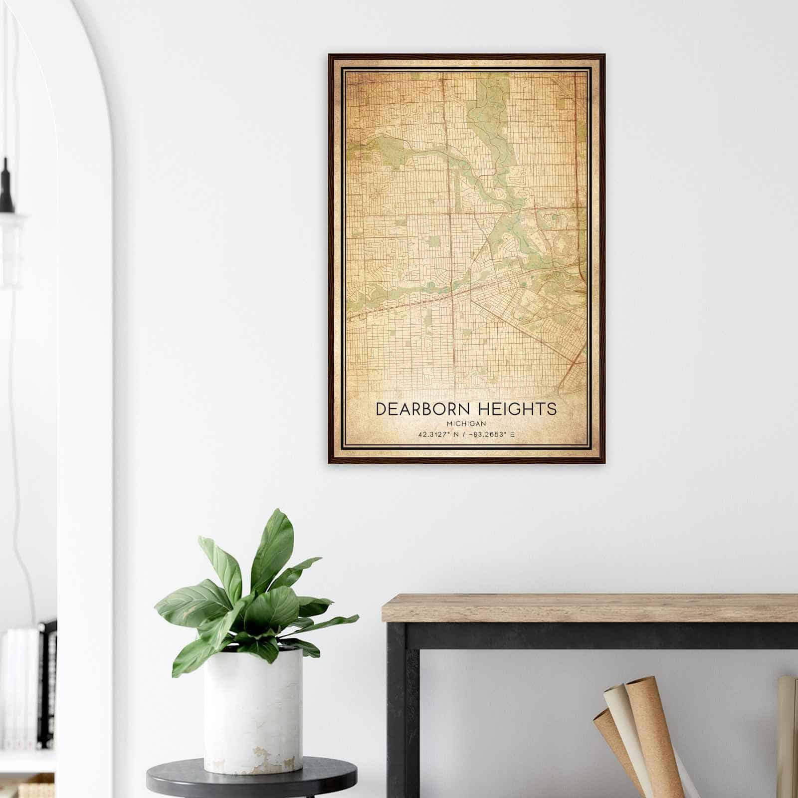 Deerfield Kansas Map Poster, Modern Home Decor Wall Art Print (Copy)