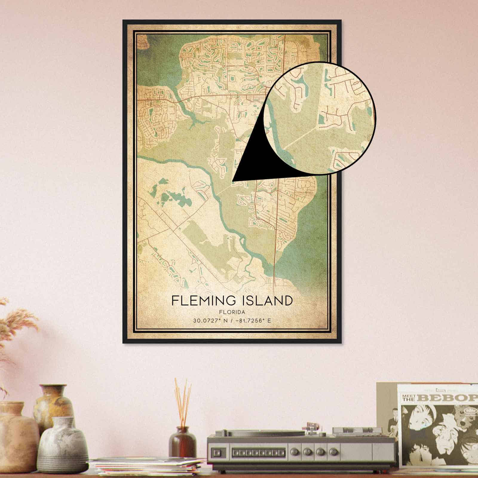 Deerfield Kansas Map Poster, Modern Home Decor Wall Art Print (Copy)
