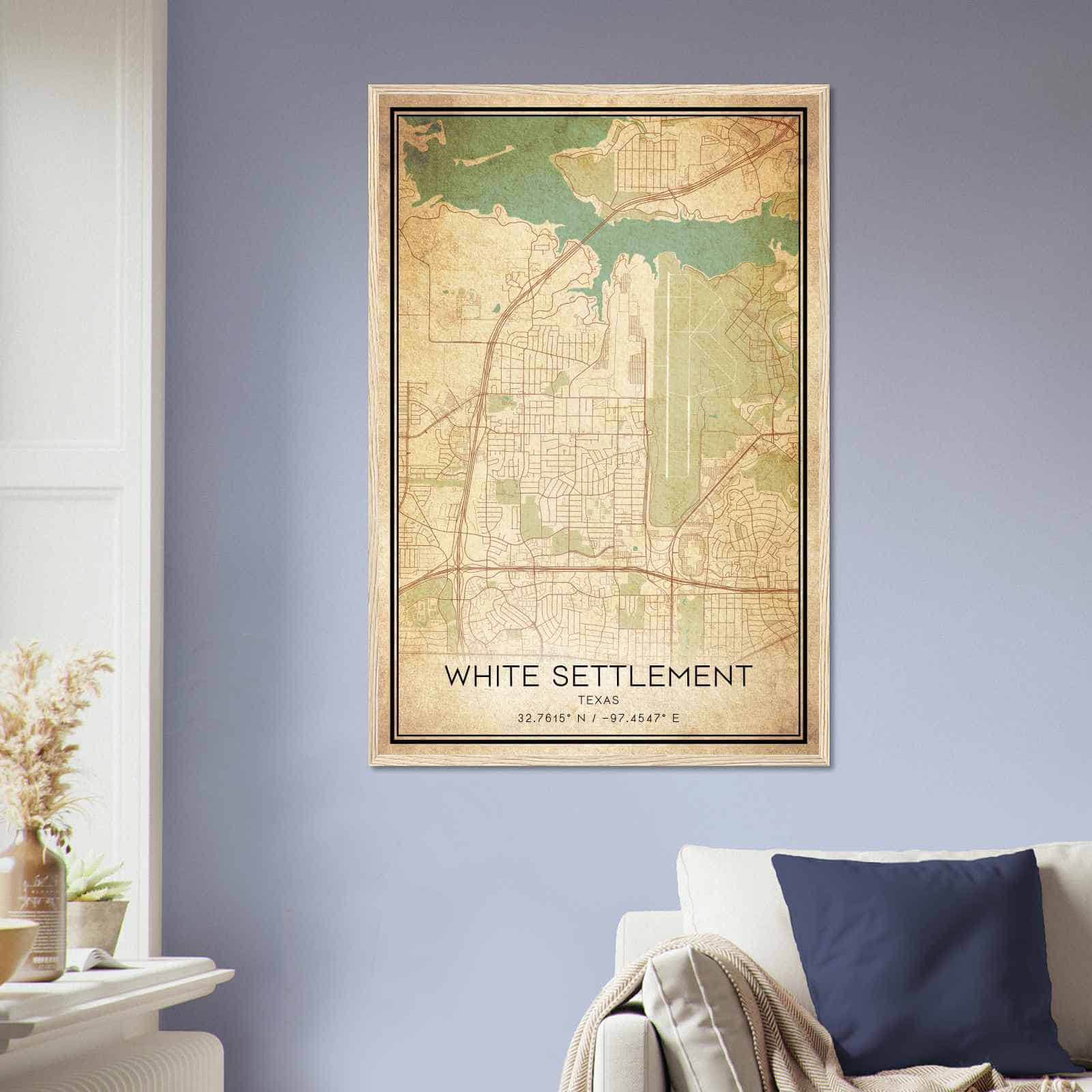Deerfield Kansas Map Poster, Modern Home Decor Wall Art Print (Copy)