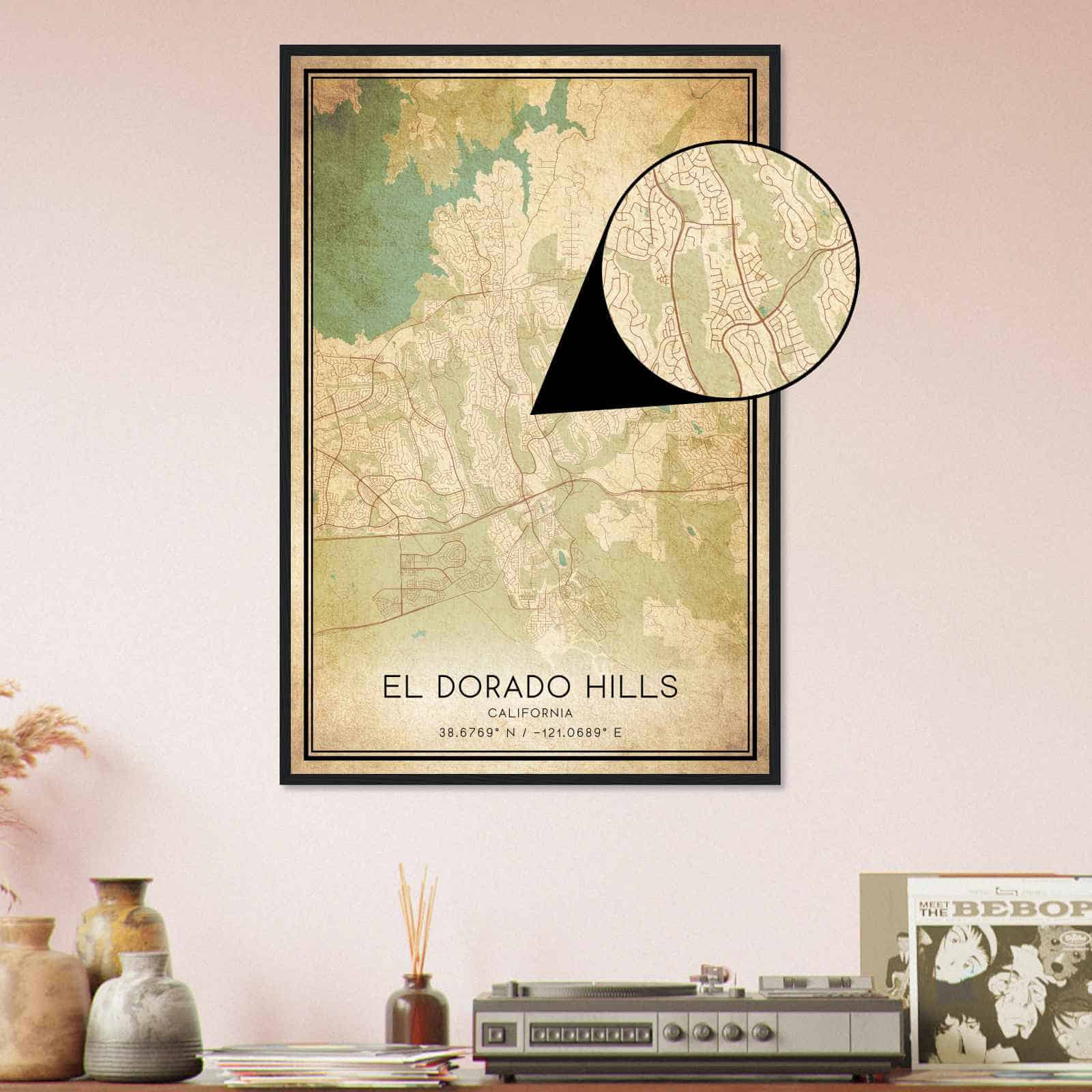 Deerfield Kansas Map Poster, Modern Home Decor Wall Art Print (Copy)