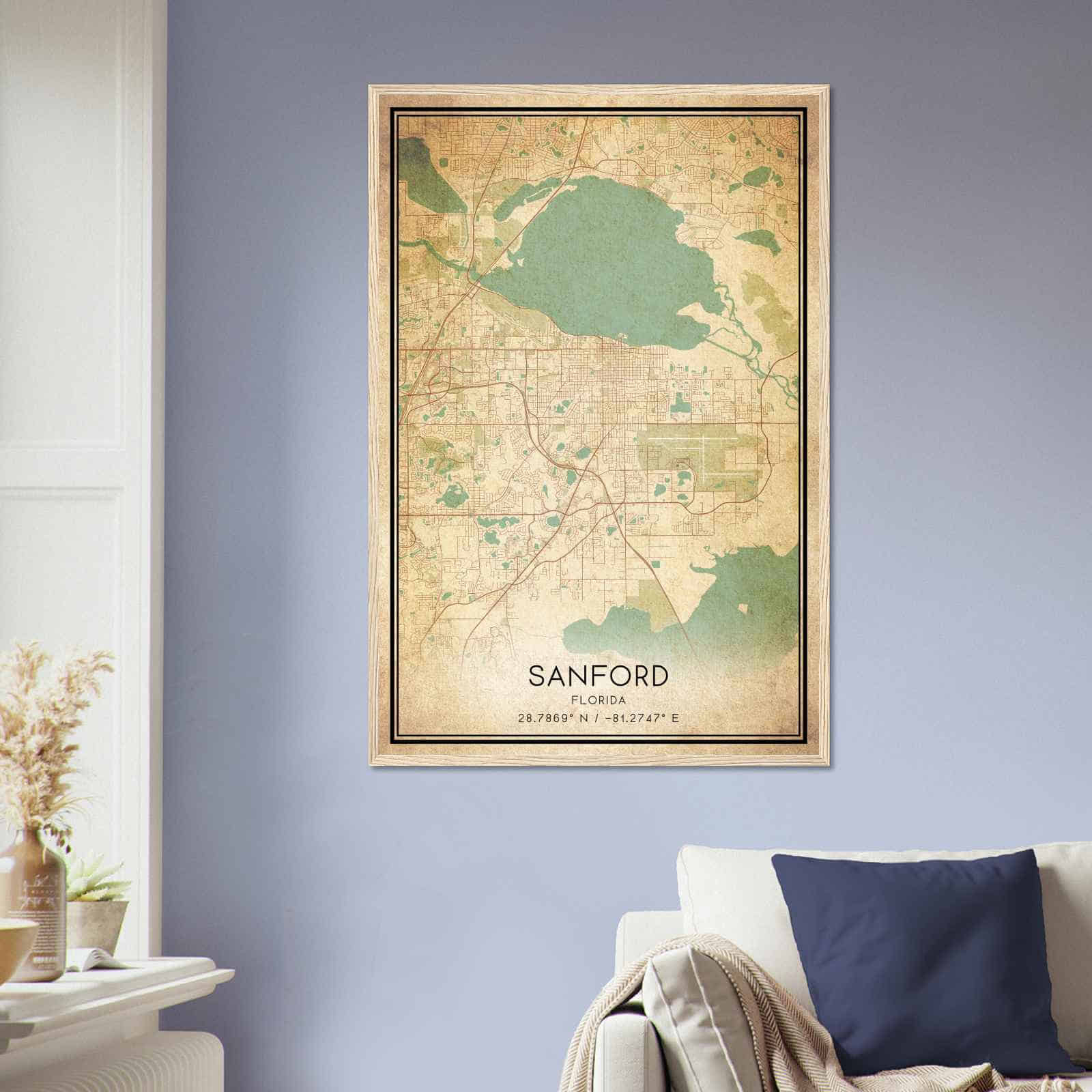 Deerfield Kansas Map Poster, Modern Home Decor Wall Art Print (Copy)