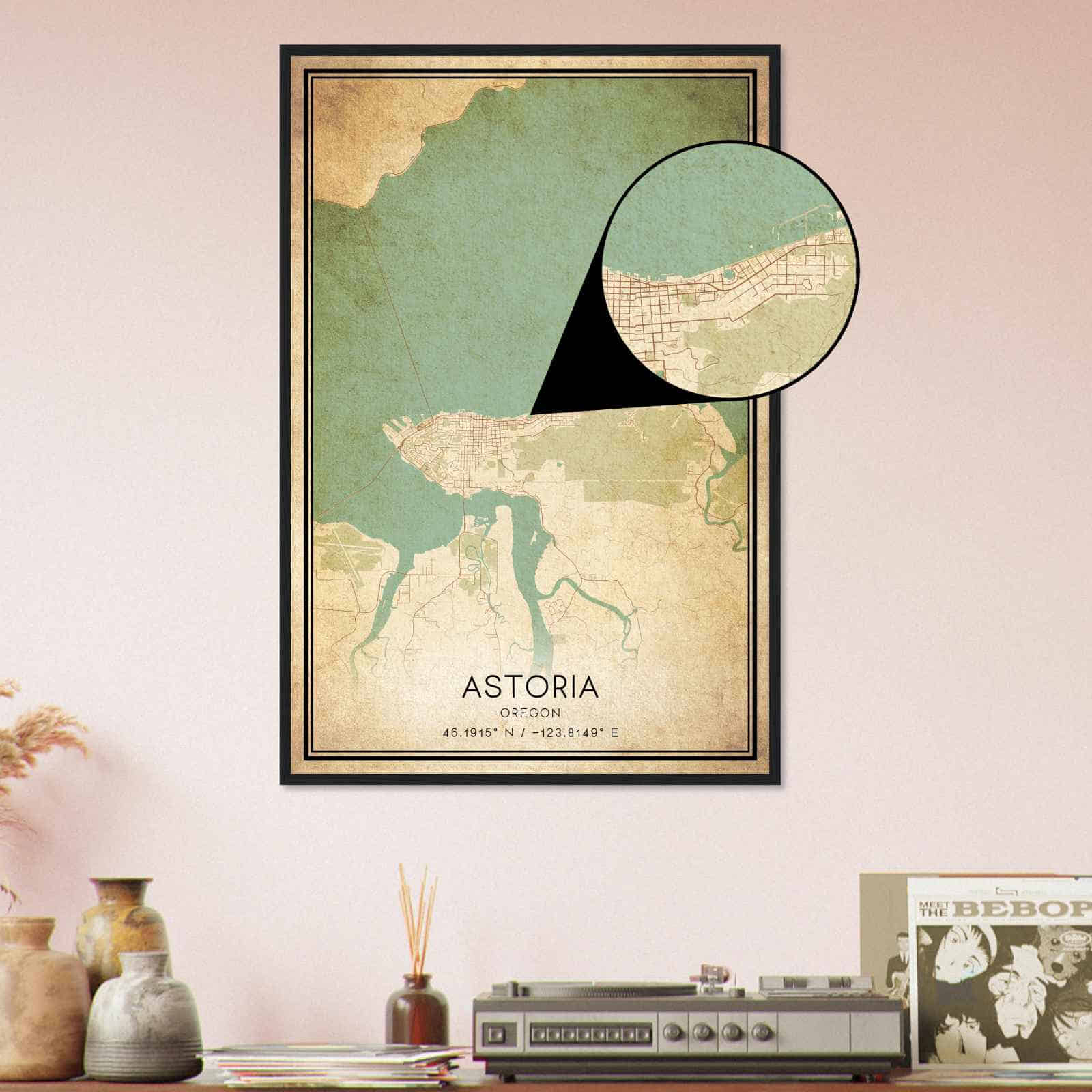 Deerfield Kansas Map Poster, Modern Home Decor Wall Art Print (Copy)