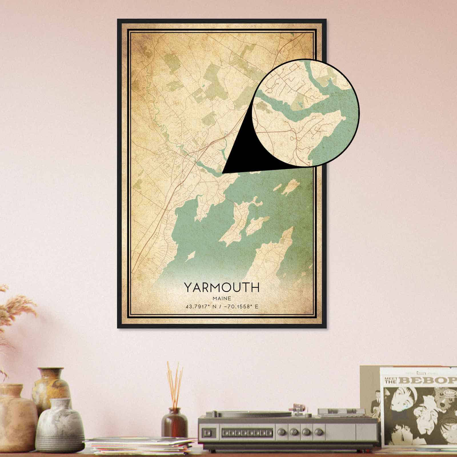 Deerfield Kansas Map Poster, Modern Home Decor Wall Art Print (Copy)
