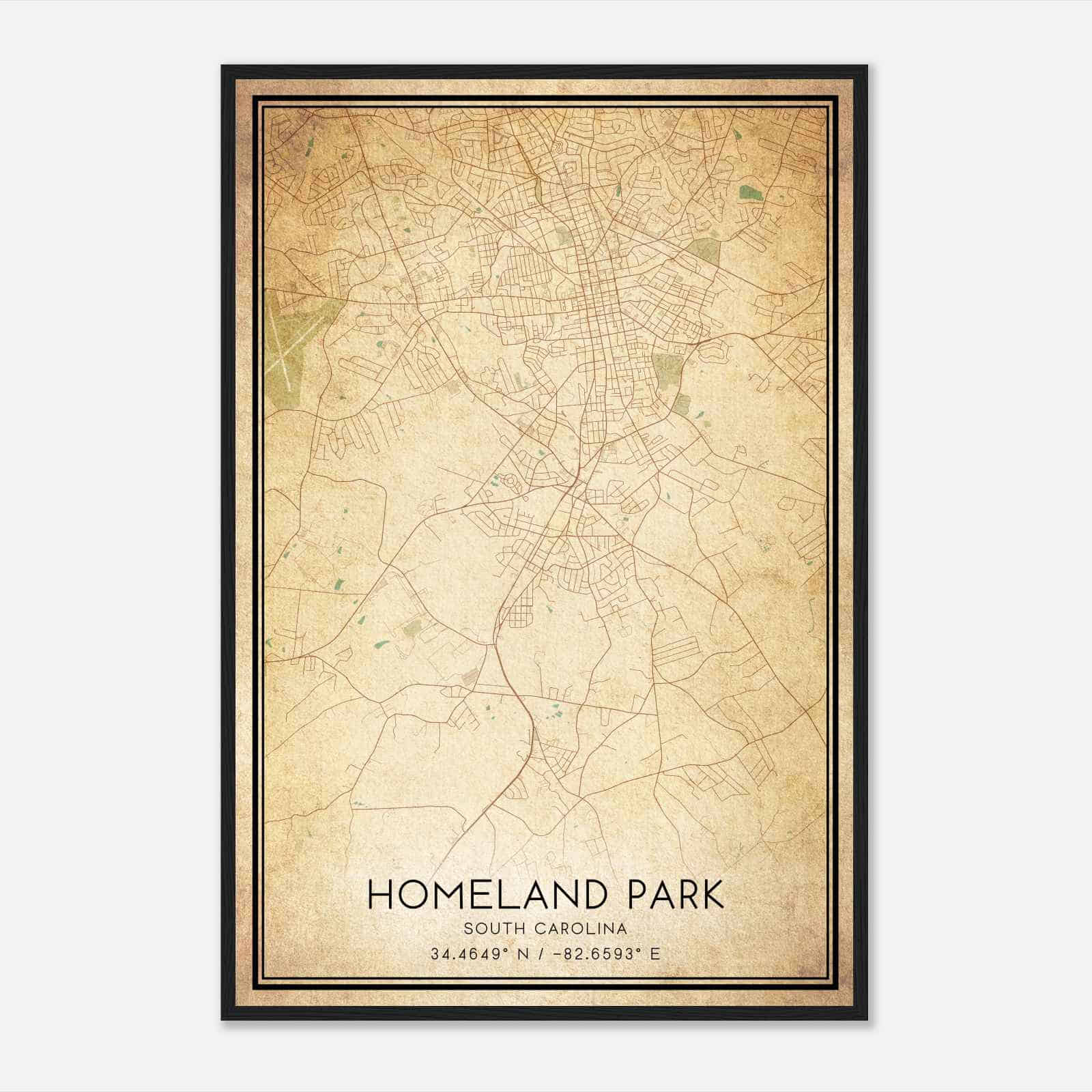 Vintage Homeland Park South Carolina Map Poster, Modern Home Decor Wall Art Print Vintage Homeland Park South Carolina Map Poster, Modern Home Decor Wall Art Print
