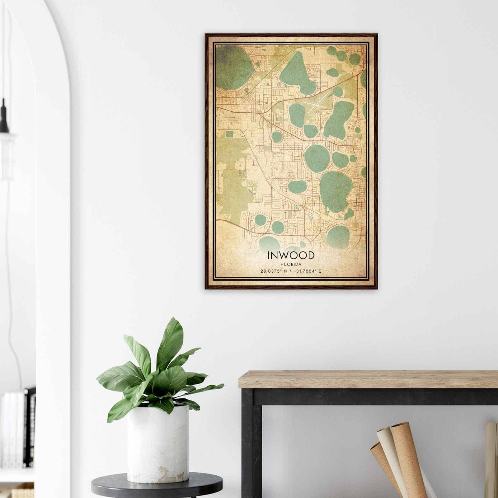 Deerfield Kansas Map Poster, Modern Home Decor Wall Art Print (Copy)