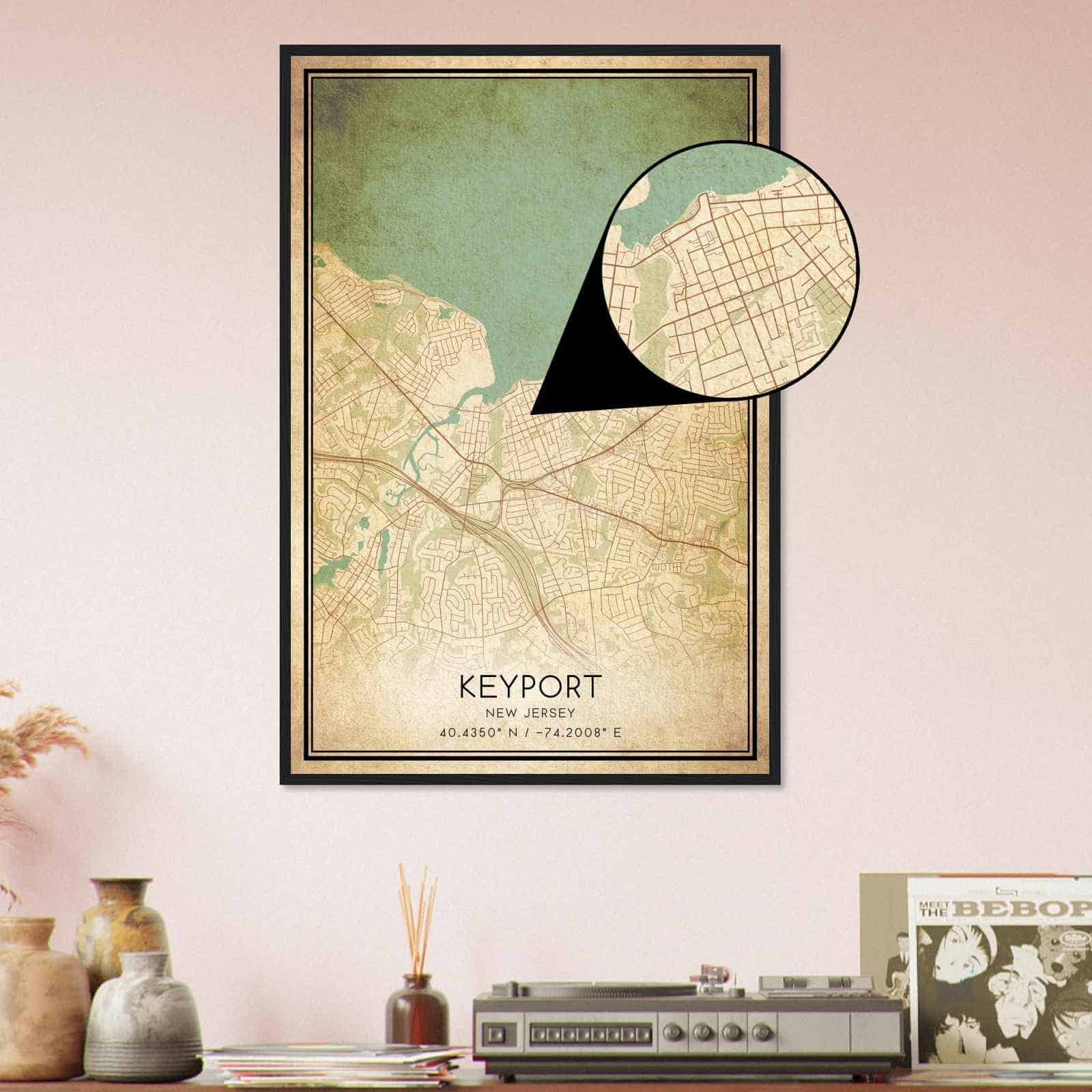 Deerfield Kansas Map Poster, Modern Home Decor Wall Art Print (Copy)