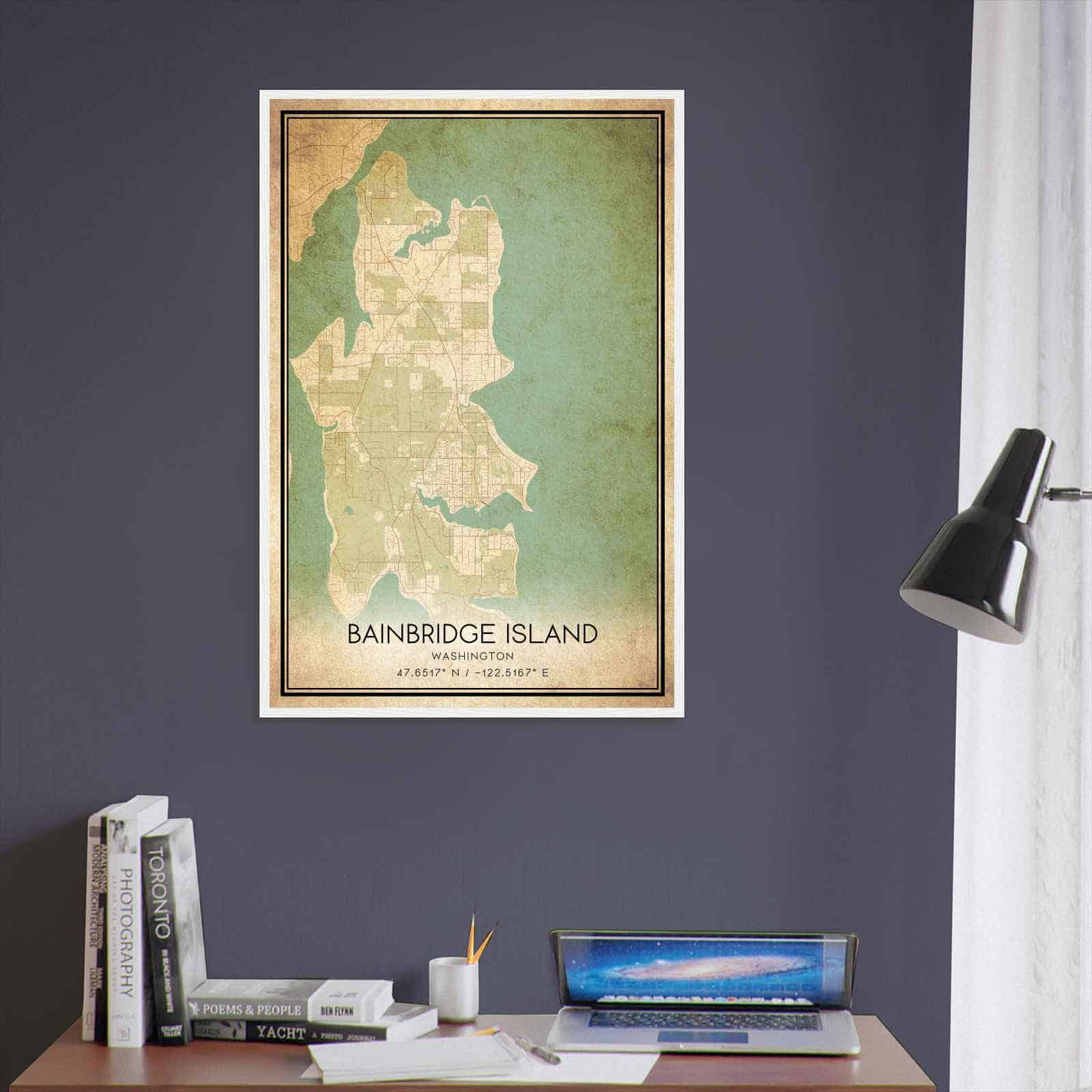 Deerfield Kansas Map Poster, Modern Home Decor Wall Art Print (Copy)