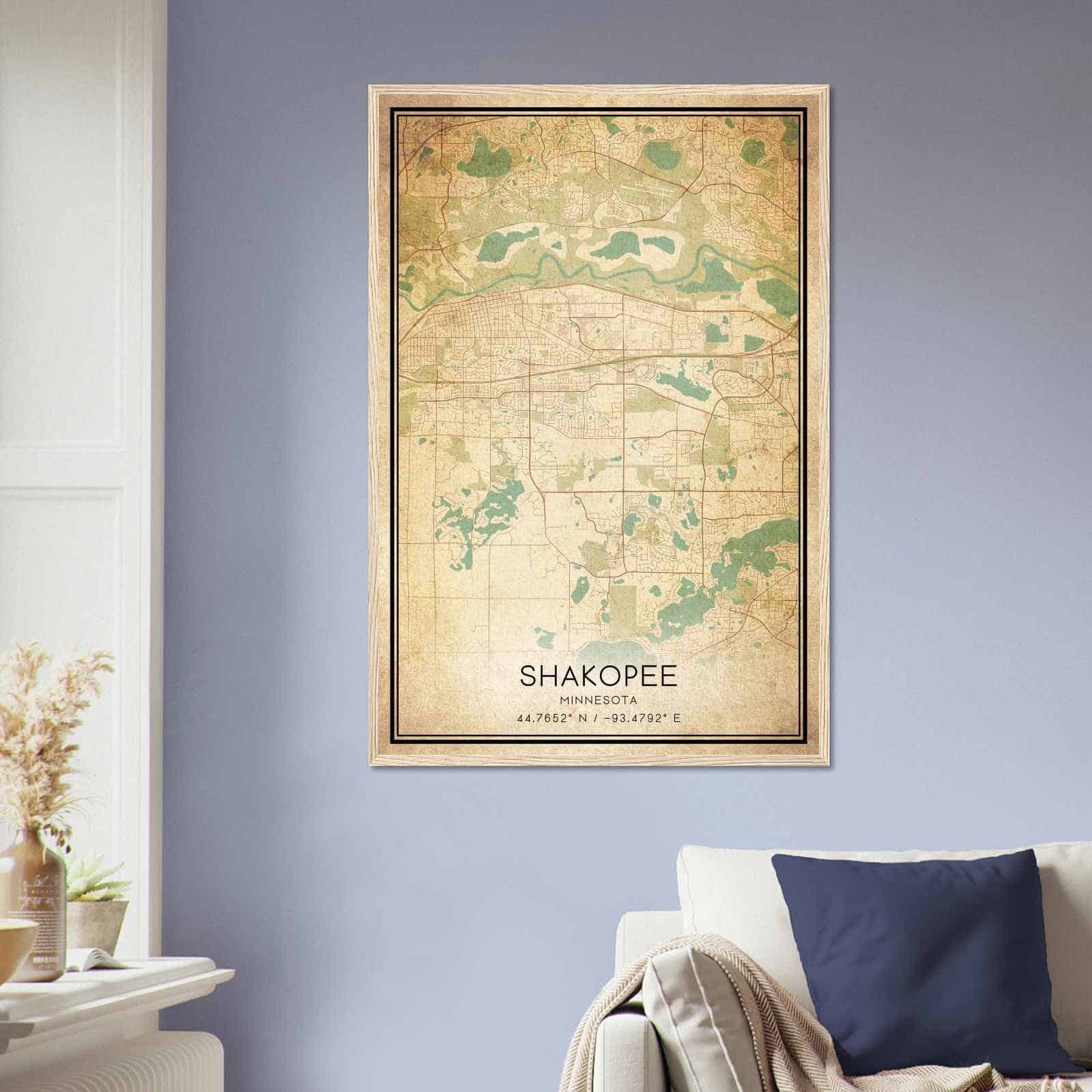 Deerfield Kansas Map Poster, Modern Home Decor Wall Art Print (Copy)