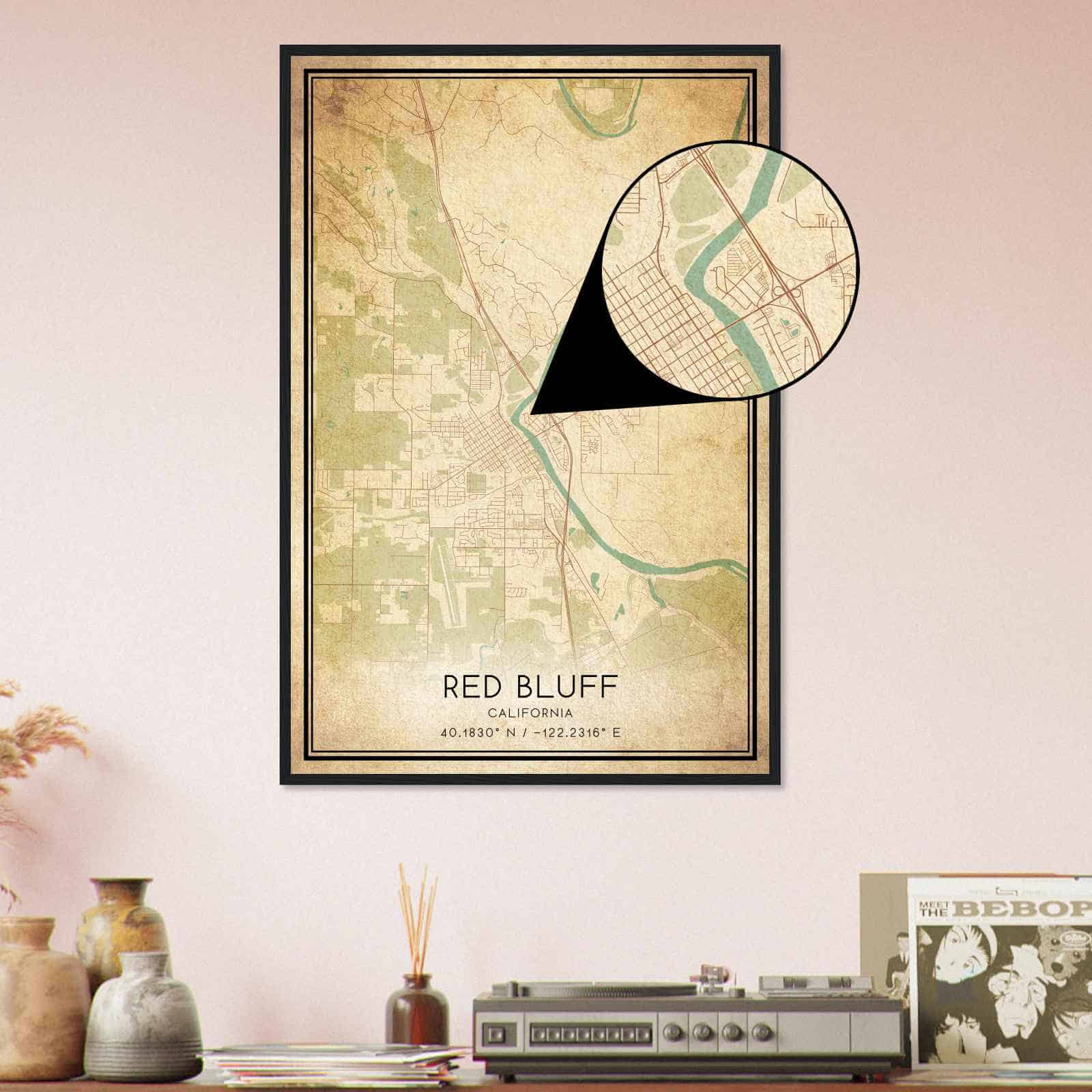 Deerfield Kansas Map Poster, Modern Home Decor Wall Art Print (Copy)