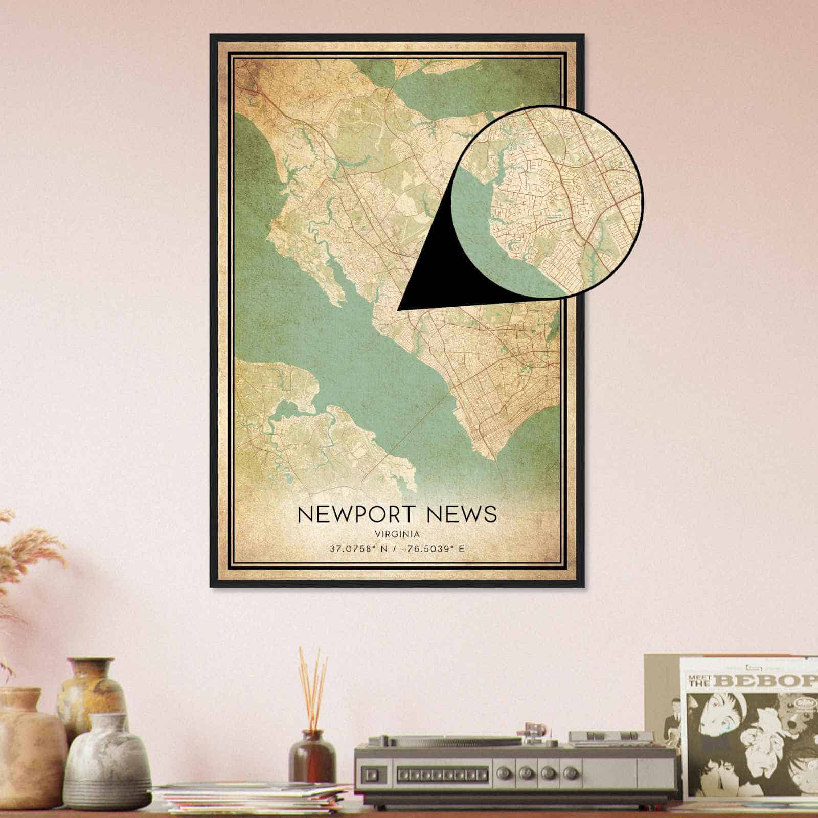 Deerfield Kansas Map Poster, Modern Home Decor Wall Art Print (Copy)