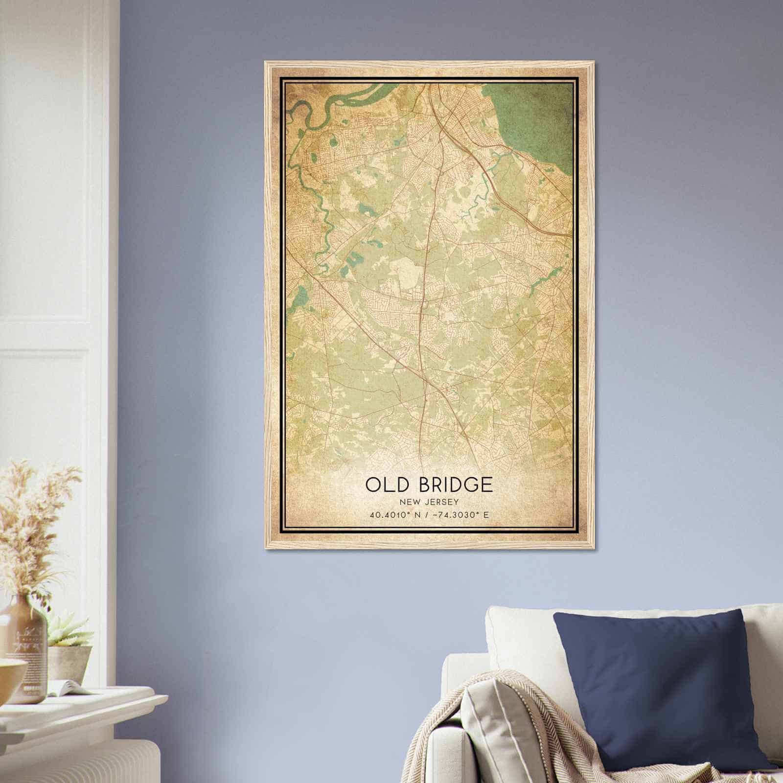 Deerfield Kansas Map Poster, Modern Home Decor Wall Art Print (Copy)