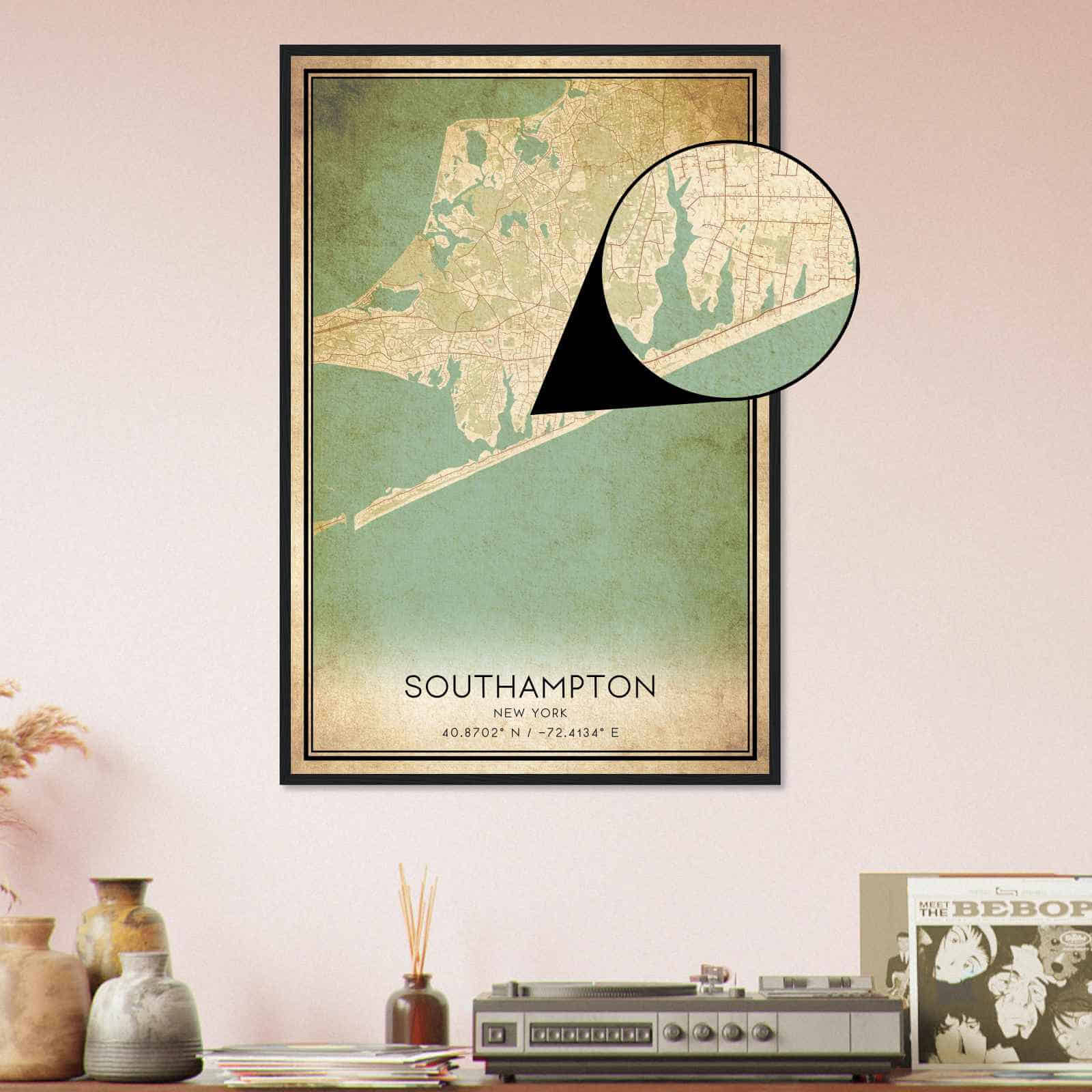 Deerfield Kansas Map Poster, Modern Home Decor Wall Art Print (Copy)