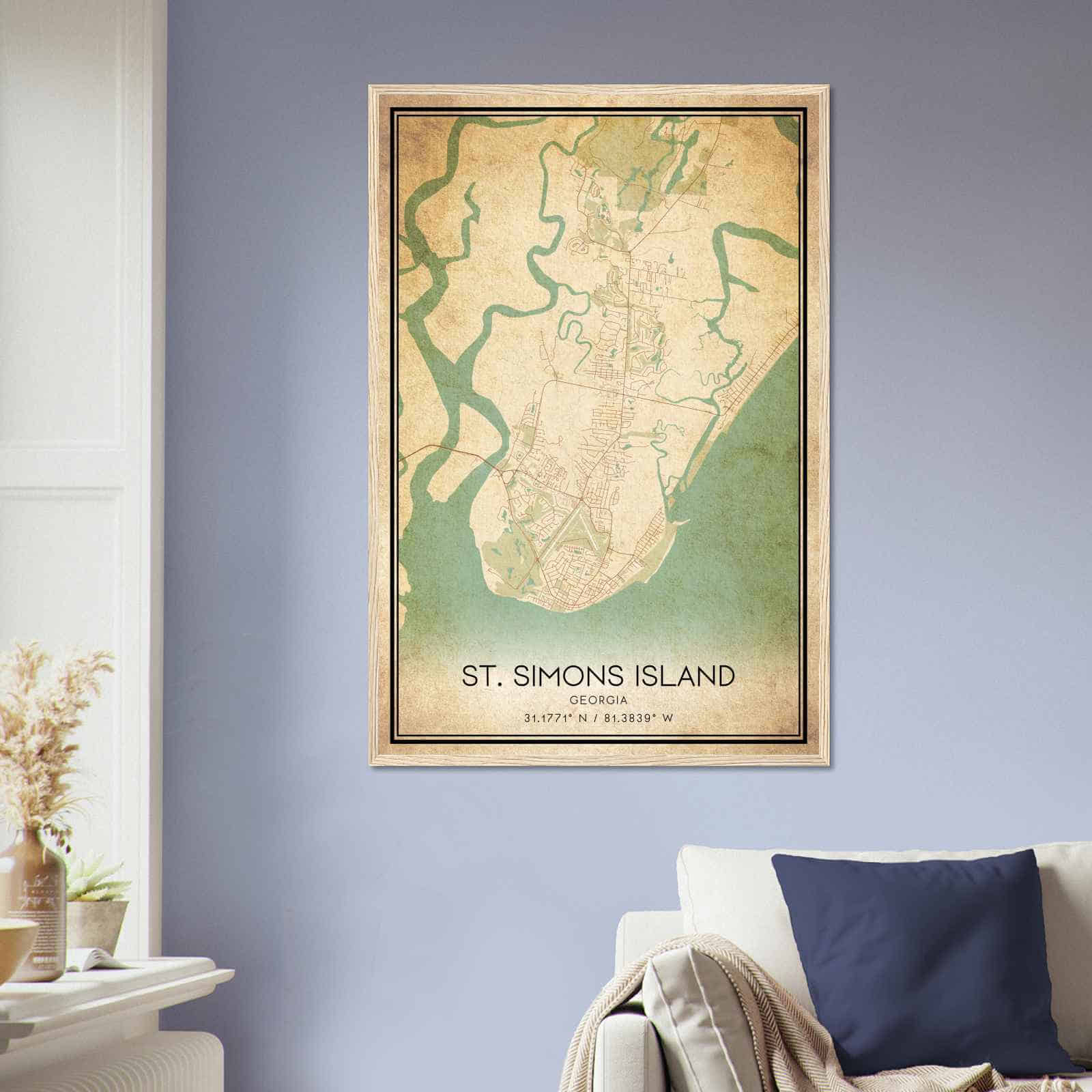 Deerfield Kansas Map Poster, Modern Home Decor Wall Art Print (Copy)