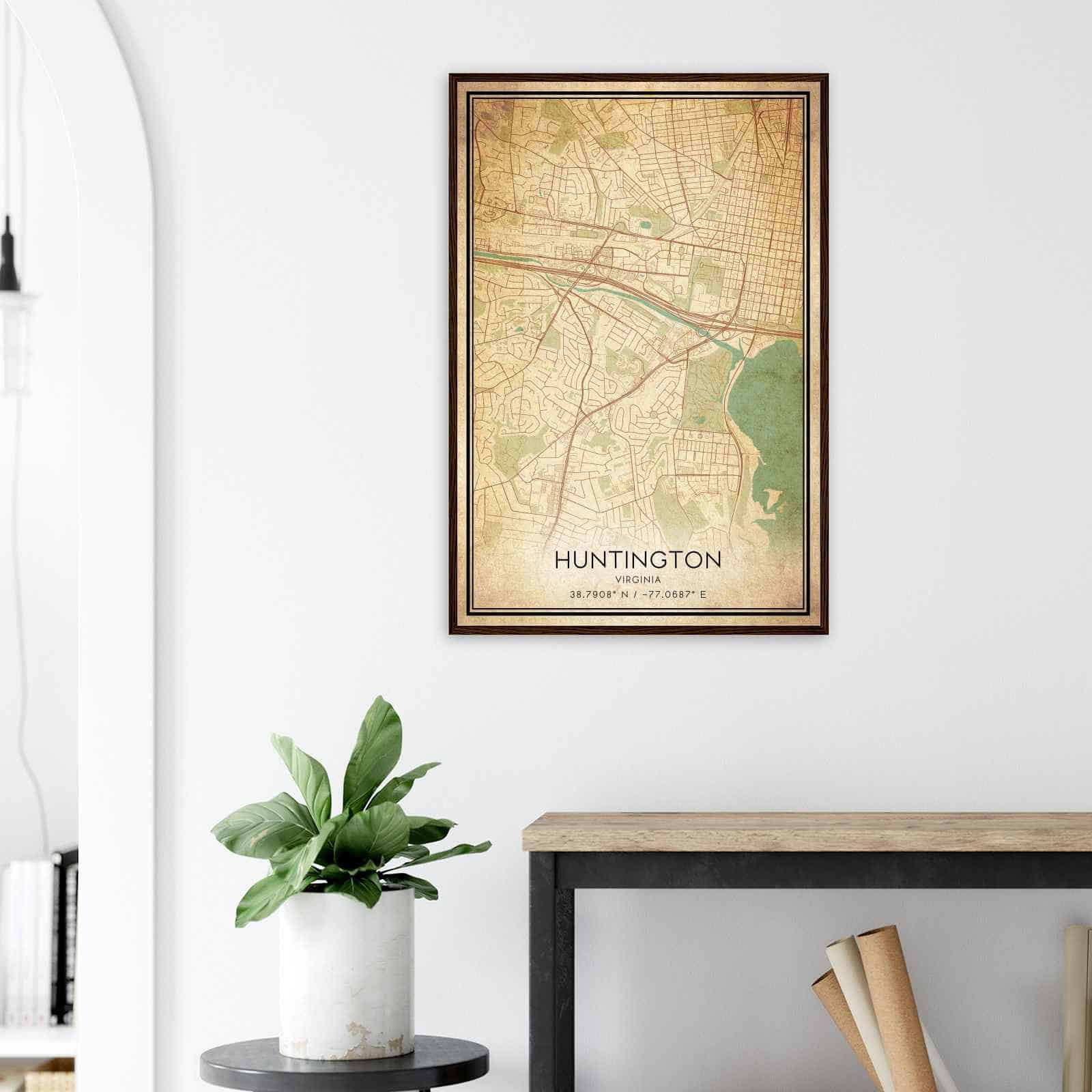 Deerfield Kansas Map Poster, Modern Home Decor Wall Art Print (Copy)