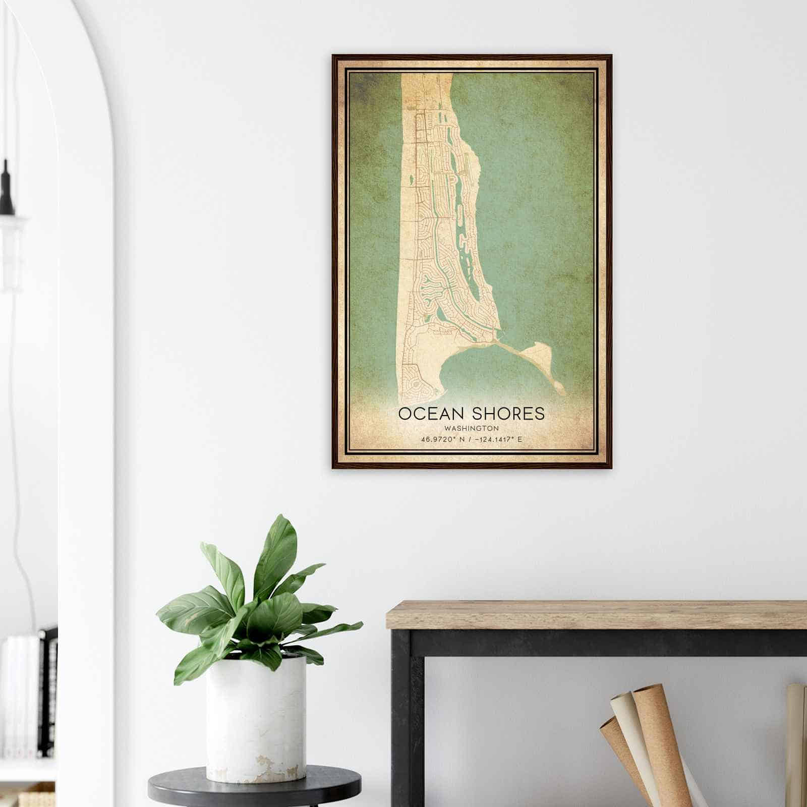 Deerfield Kansas Map Poster, Modern Home Decor Wall Art Print (Copy)