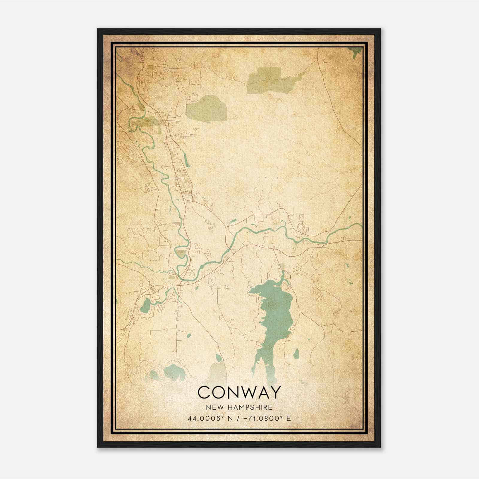 Vintage Conway New Hampshire Map Poster, Modern Home Decor Wall Art Print Vintage Conway New Hampshire Map Poster, Modern Home Decor Wall Art Print