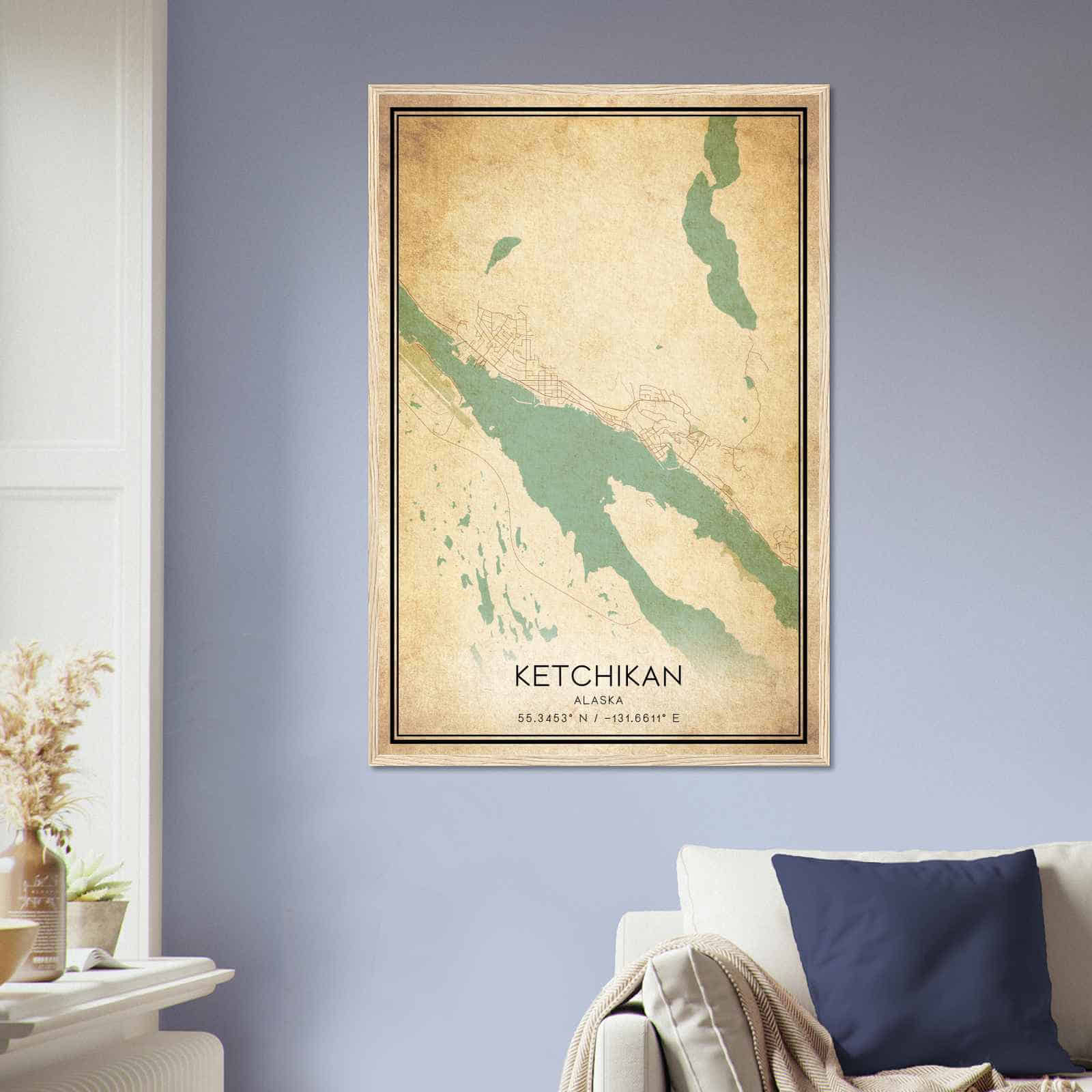 Deerfield Kansas Map Poster, Modern Home Decor Wall Art Print (Copy)