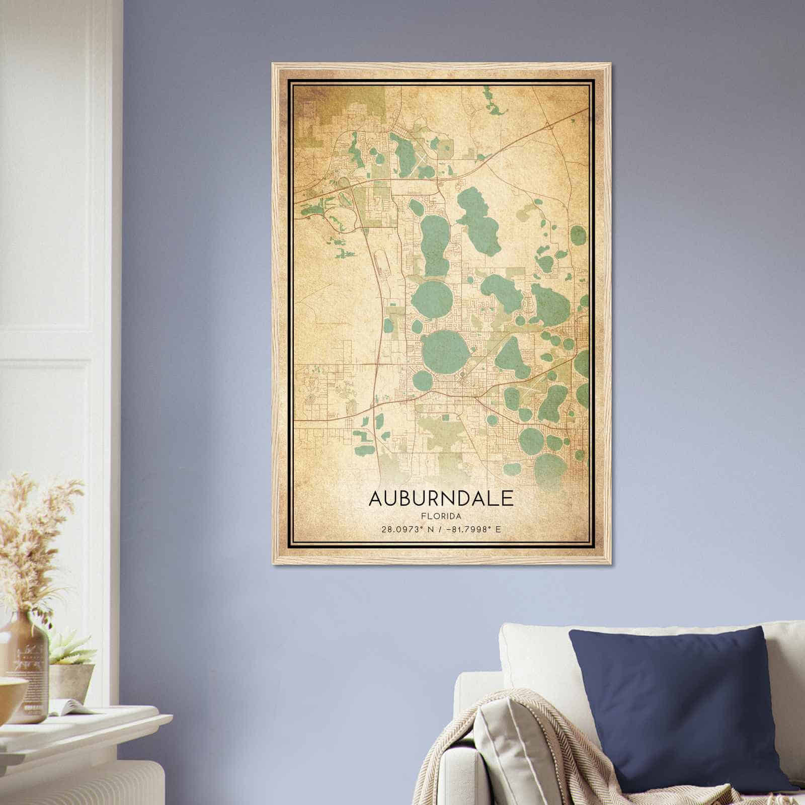 Deerfield Kansas Map Poster, Modern Home Decor Wall Art Print (Copy)