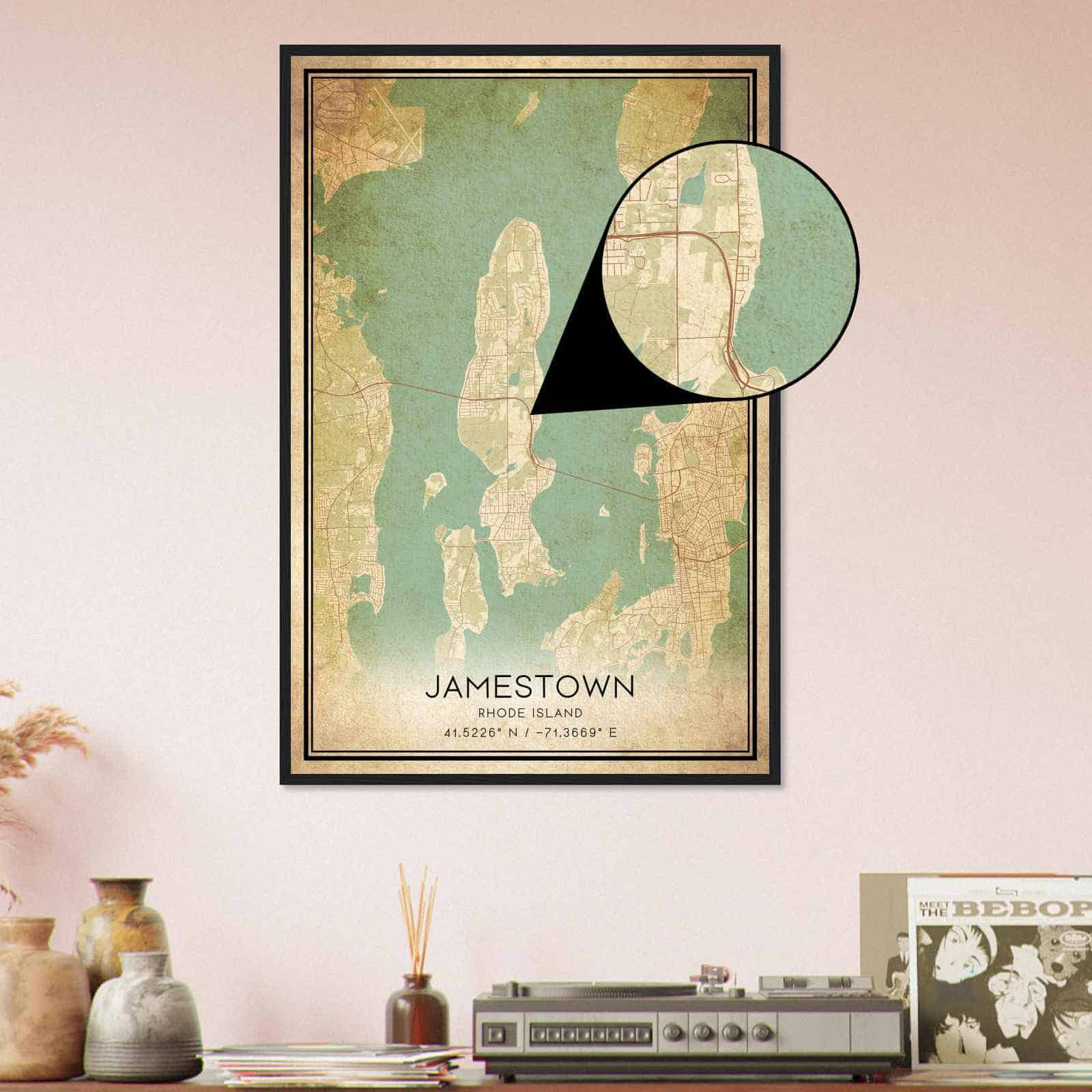 Deerfield Kansas Map Poster, Modern Home Decor Wall Art Print (Copy)