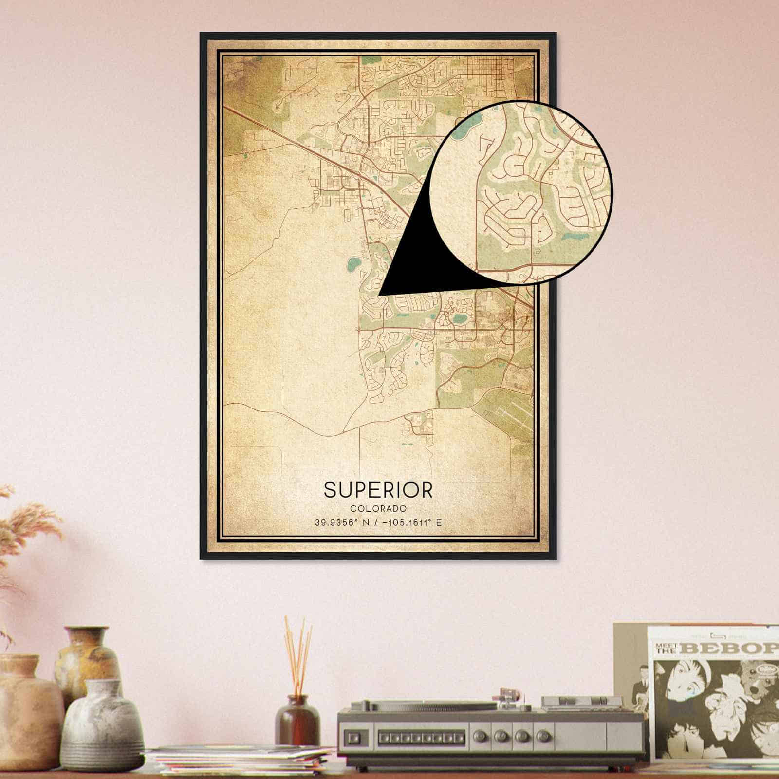 Deerfield Kansas Map Poster, Modern Home Decor Wall Art Print (Copy)