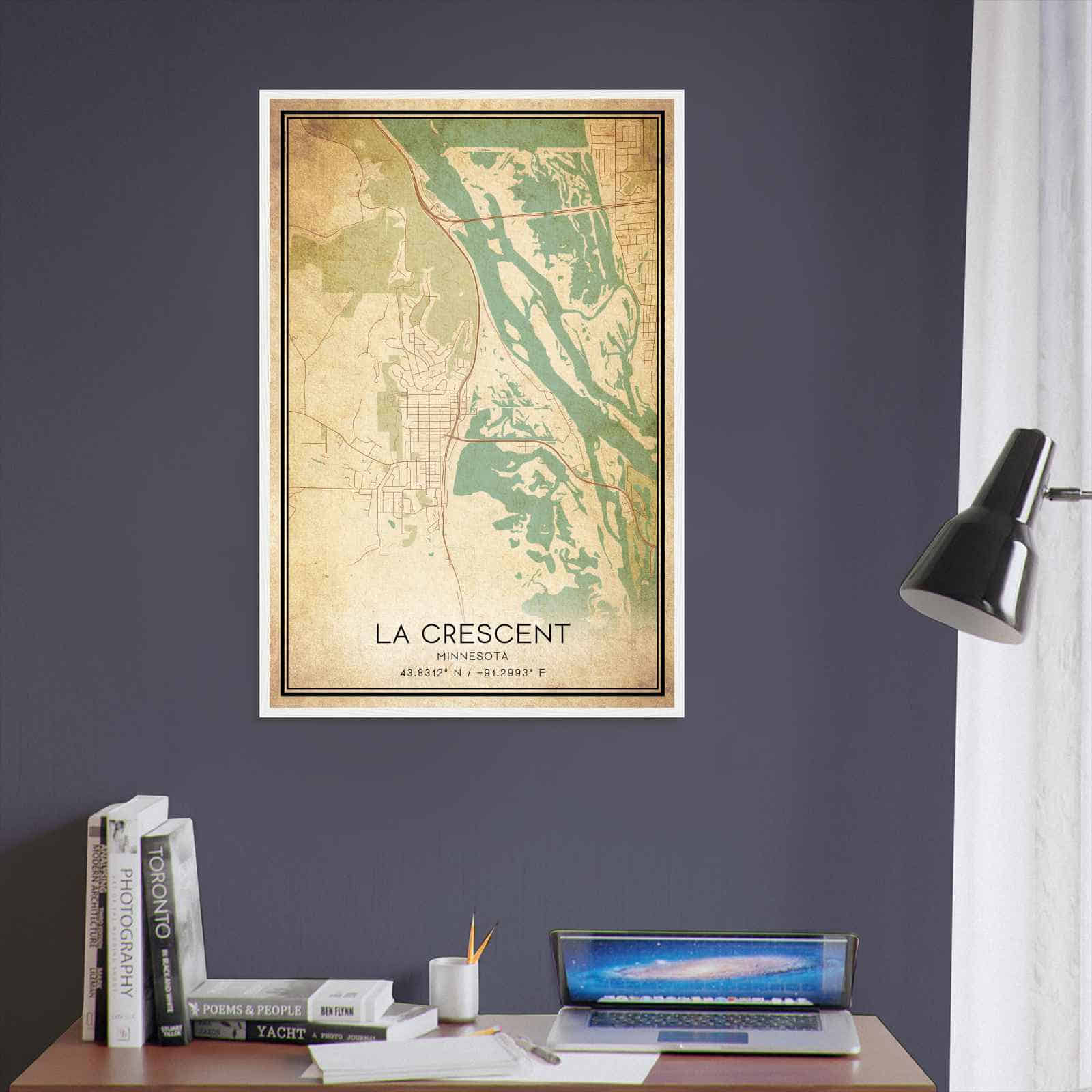 Deerfield Kansas Map Poster, Modern Home Decor Wall Art Print (Copy)