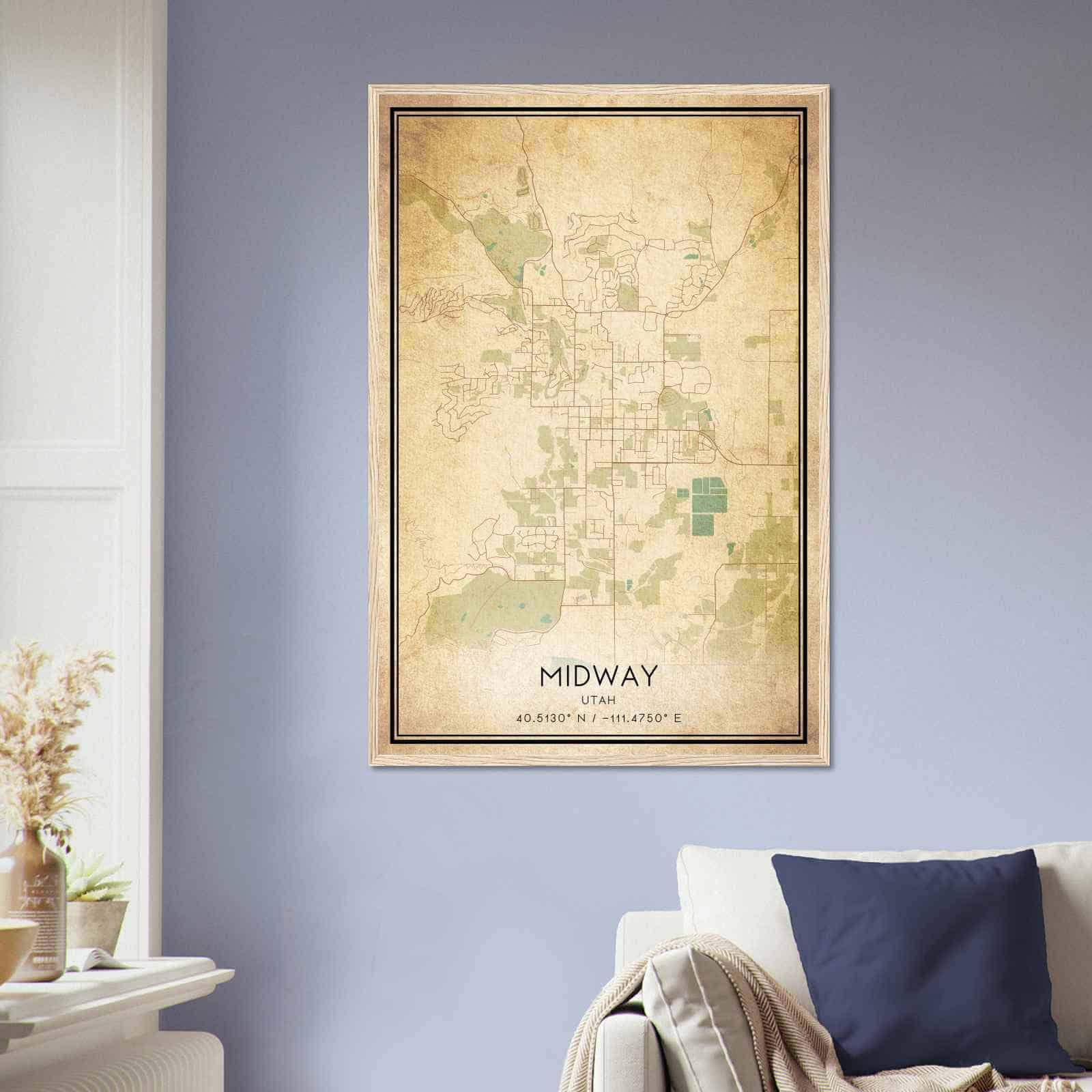 Deerfield Kansas Map Poster, Modern Home Decor Wall Art Print (Copy)