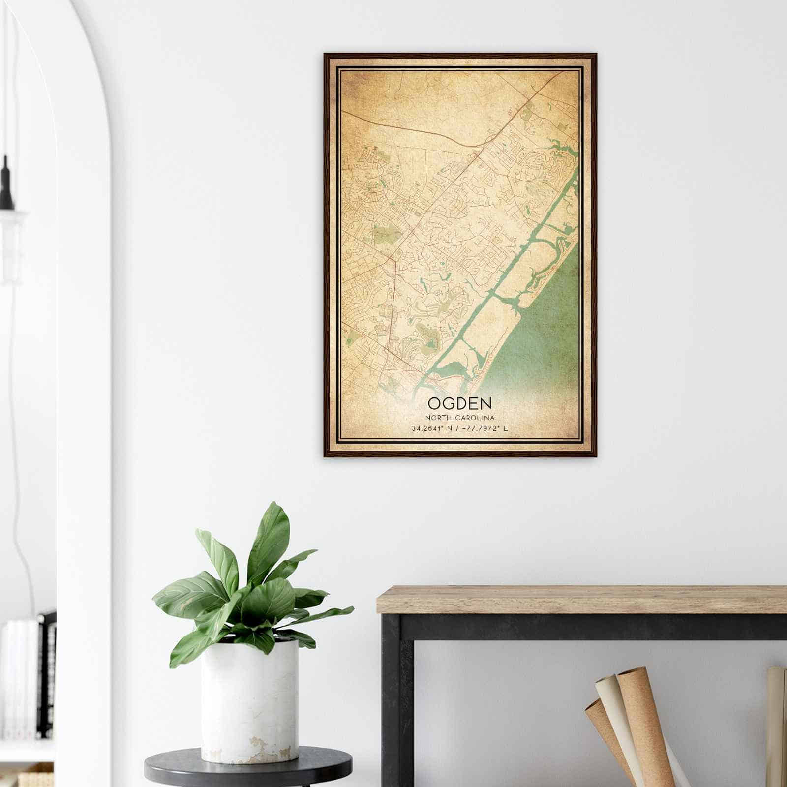 Deerfield Kansas Map Poster, Modern Home Decor Wall Art Print (Copy)