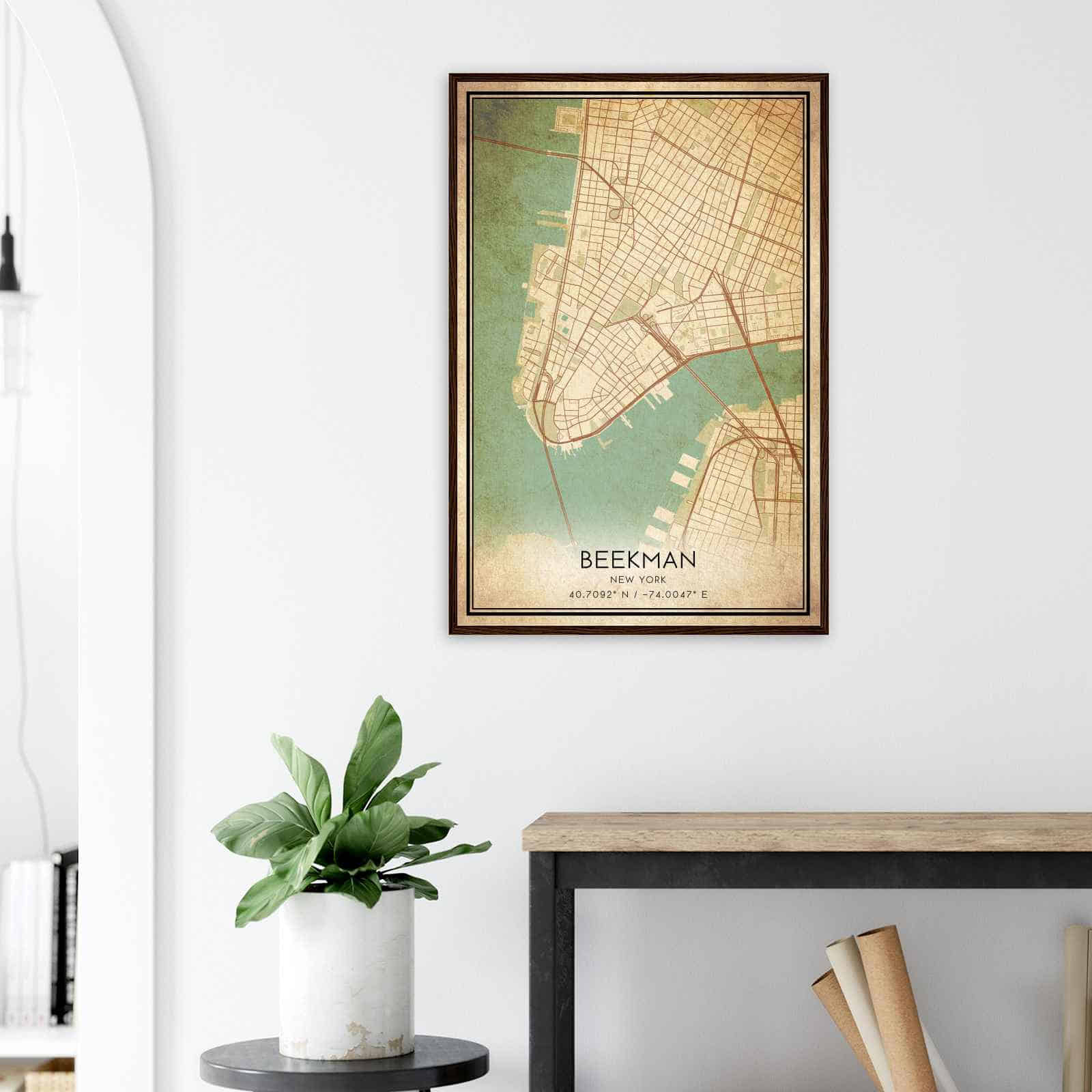 Deerfield Kansas Map Poster, Modern Home Decor Wall Art Print (Copy)