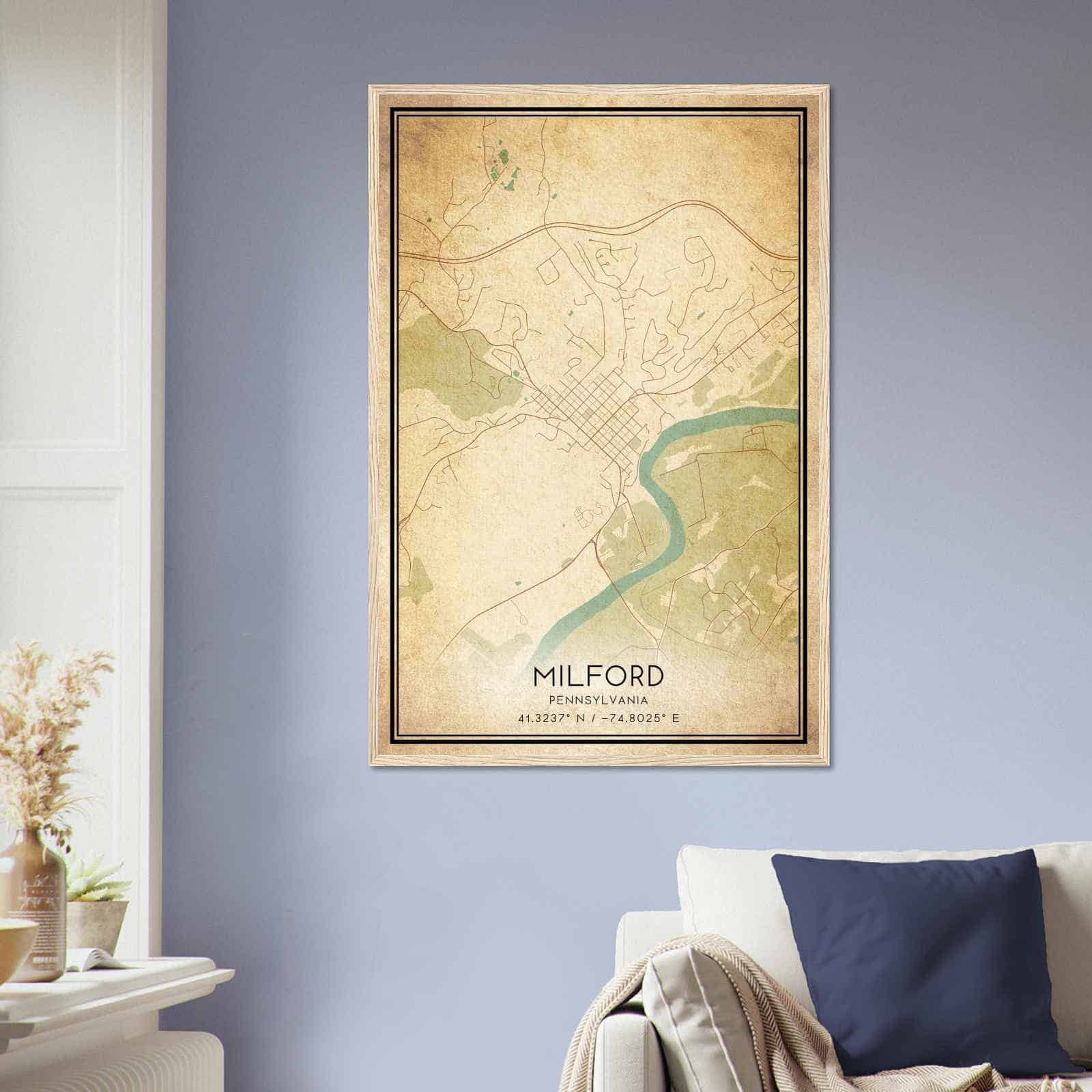 Deerfield Kansas Map Poster, Modern Home Decor Wall Art Print (Copy)