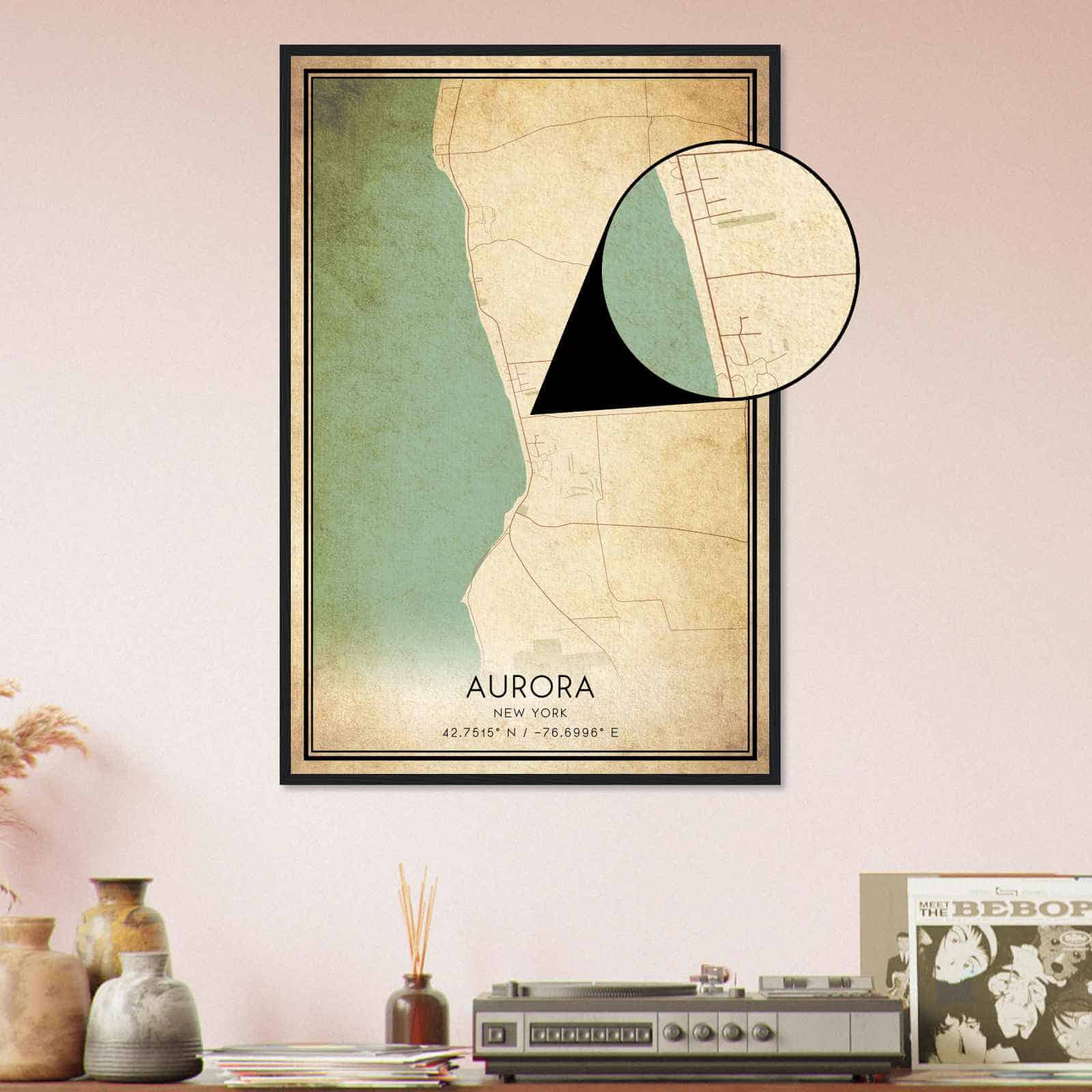 Deerfield Kansas Map Poster, Modern Home Decor Wall Art Print (Copy)