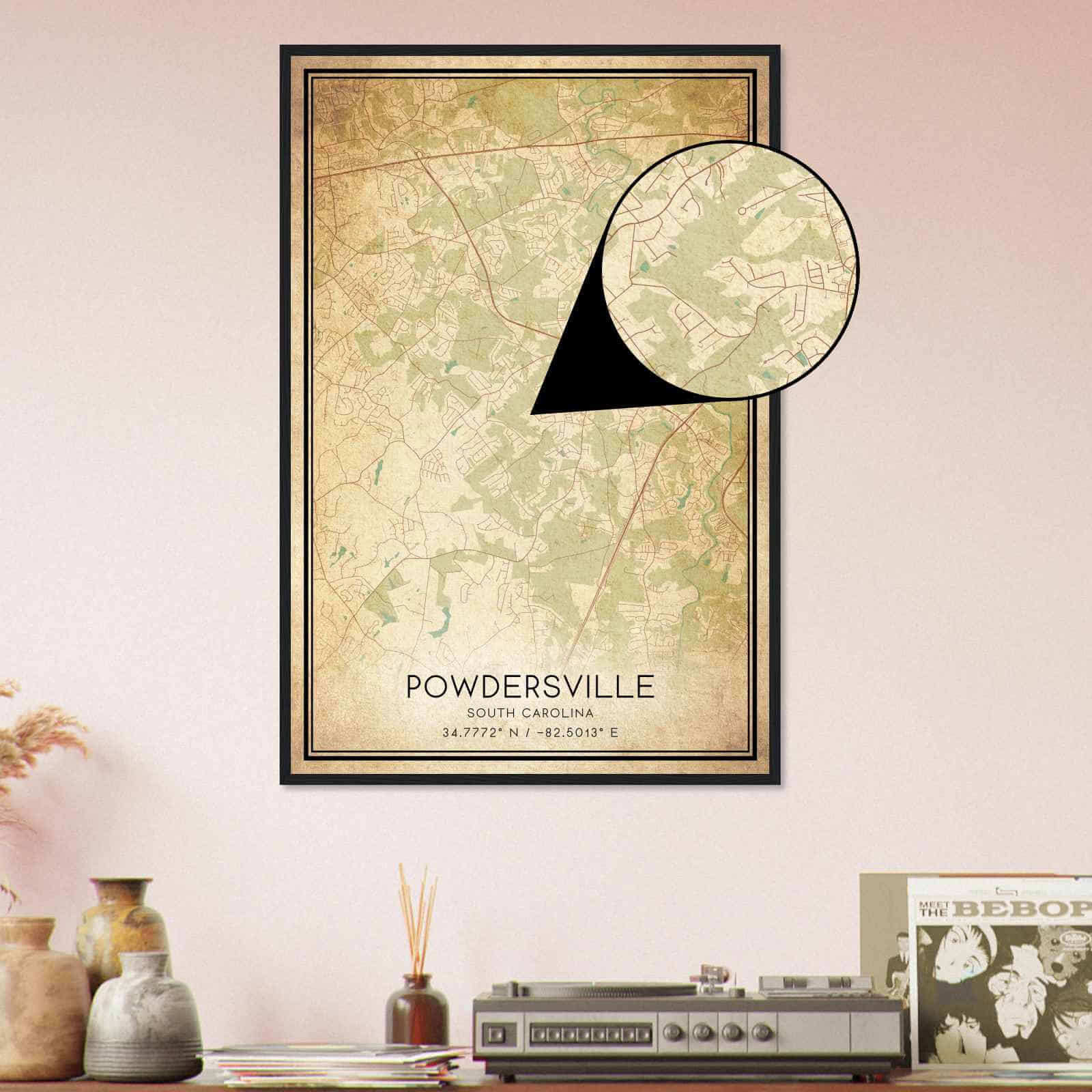 Deerfield Kansas Map Poster, Modern Home Decor Wall Art Print (Copy)
