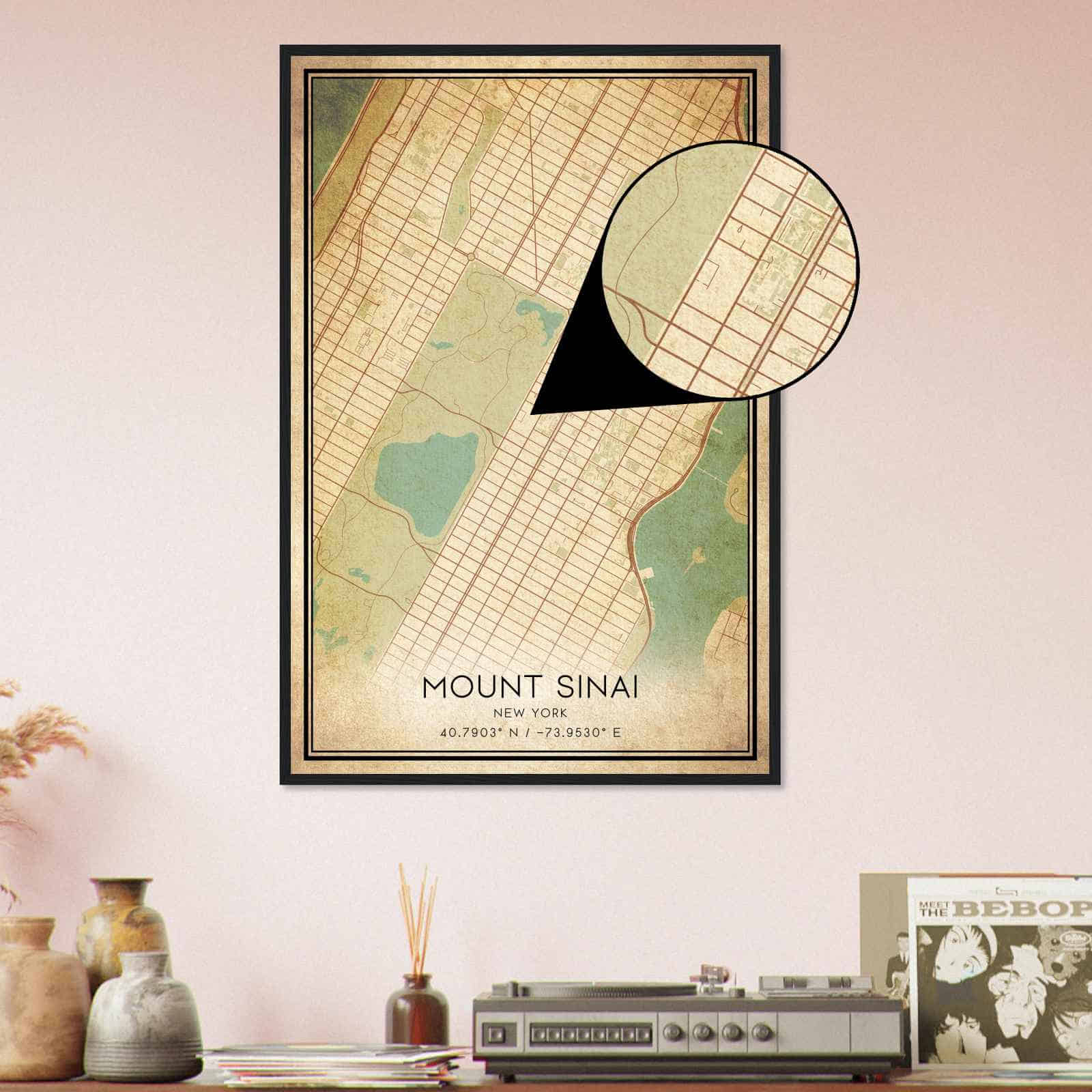 Deerfield Kansas Map Poster, Modern Home Decor Wall Art Print (Copy)