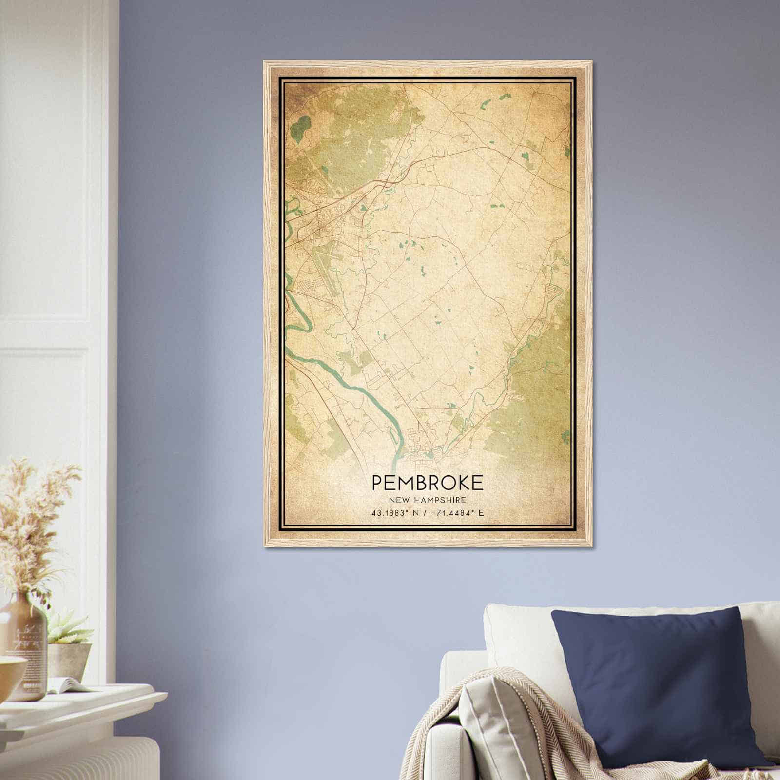 Deerfield Kansas Map Poster, Modern Home Decor Wall Art Print (Copy)
