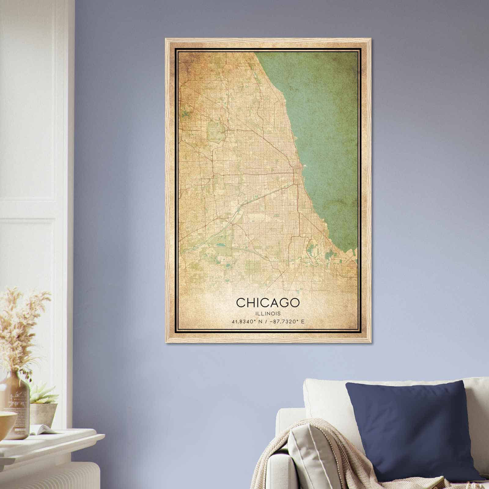 Deerfield Kansas Map Poster, Modern Home Decor Wall Art Print (Copy)