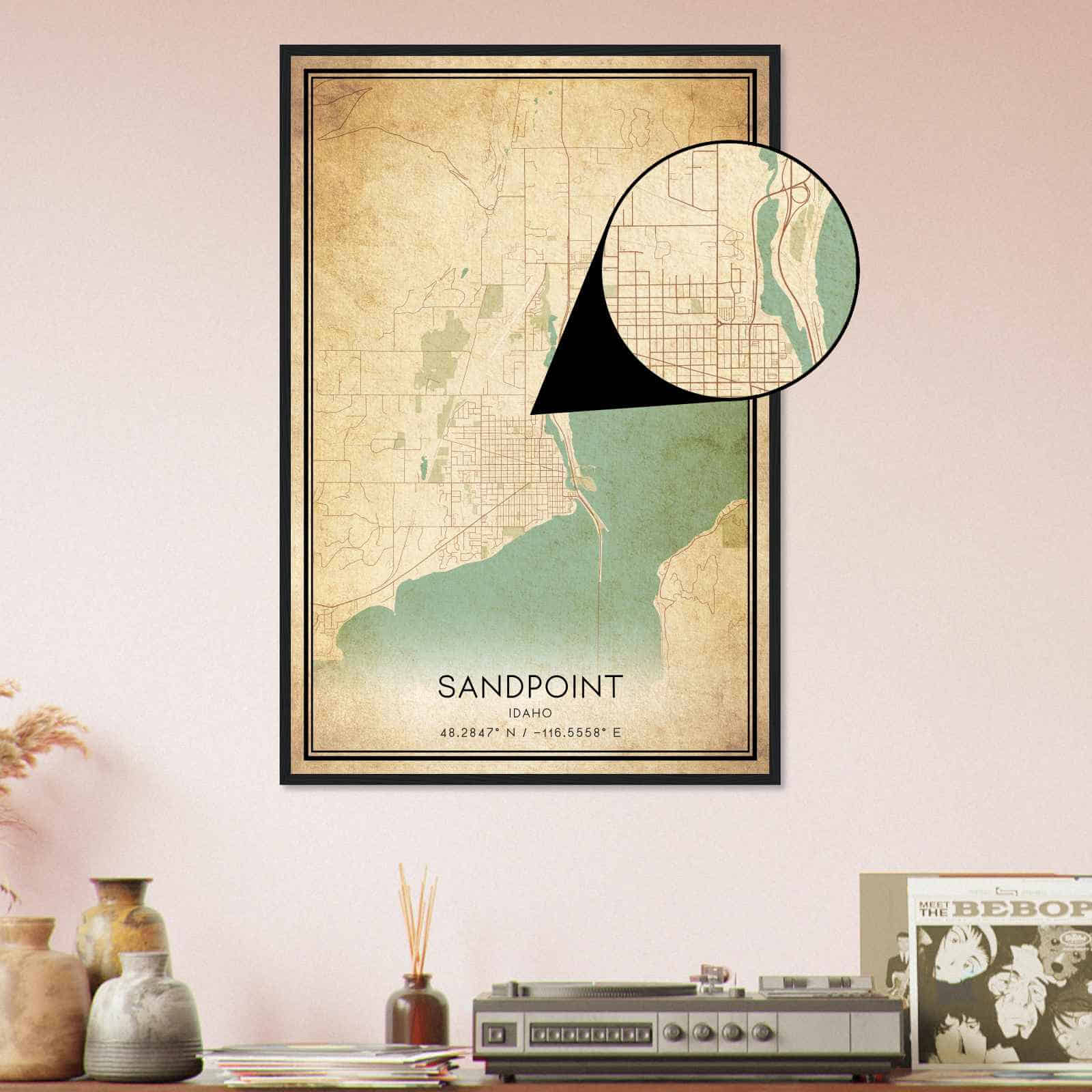 Deerfield Kansas Map Poster, Modern Home Decor Wall Art Print (Copy)