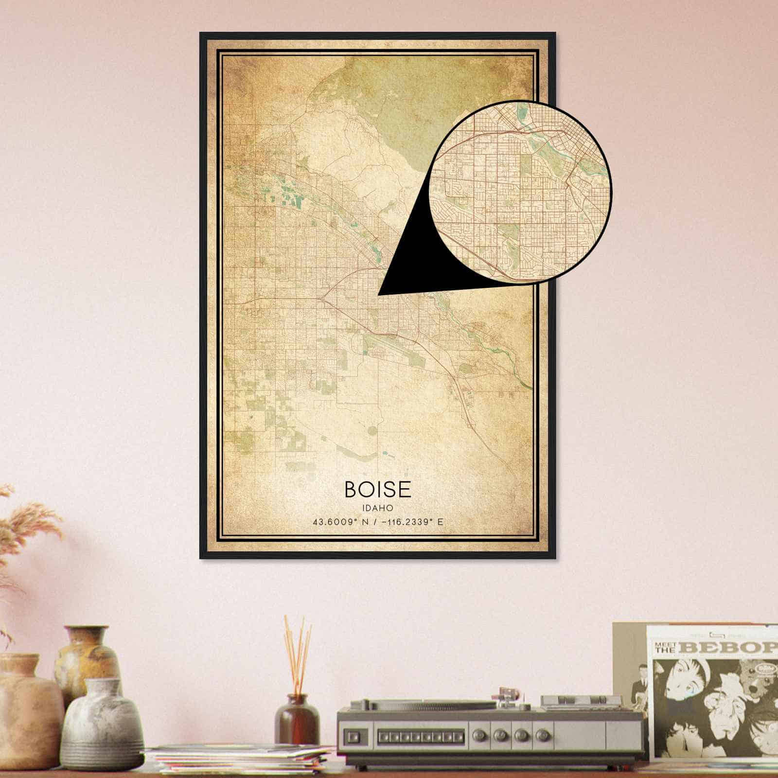 Deerfield Kansas Map Poster, Modern Home Decor Wall Art Print (Copy)