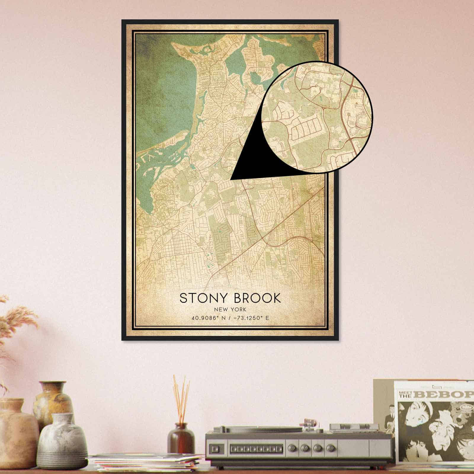 Deerfield Kansas Map Poster, Modern Home Decor Wall Art Print (Copy)