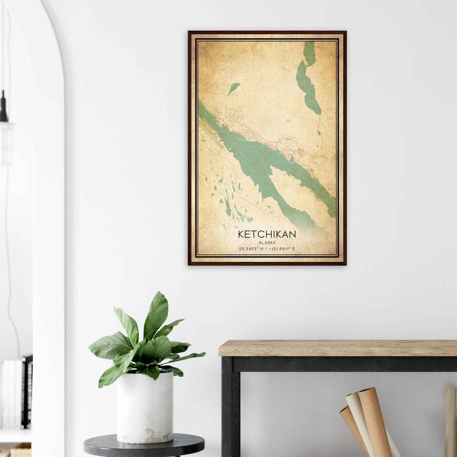 Deerfield Kansas Map Poster, Modern Home Decor Wall Art Print (Copy)