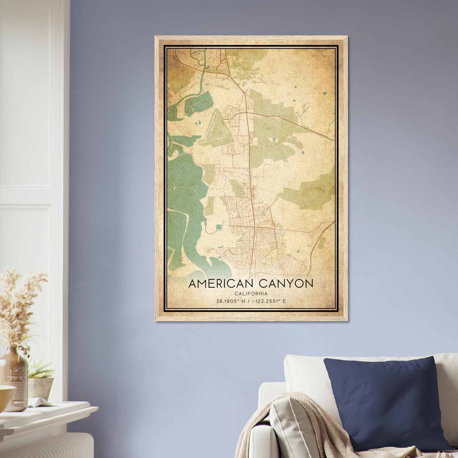 Deerfield Kansas Map Poster, Modern Home Decor Wall Art Print (Copy)