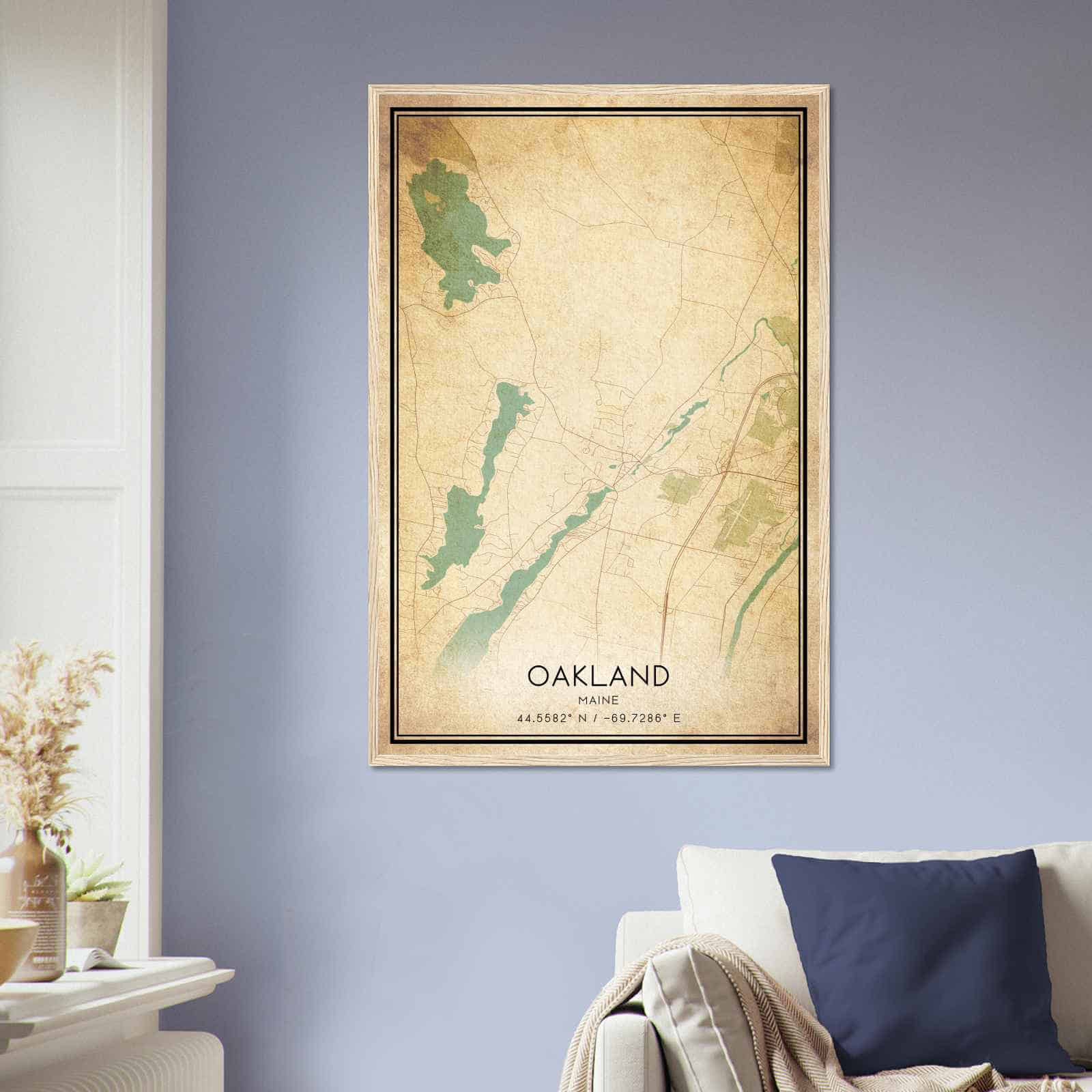 Deerfield Kansas Map Poster, Modern Home Decor Wall Art Print (Copy)
