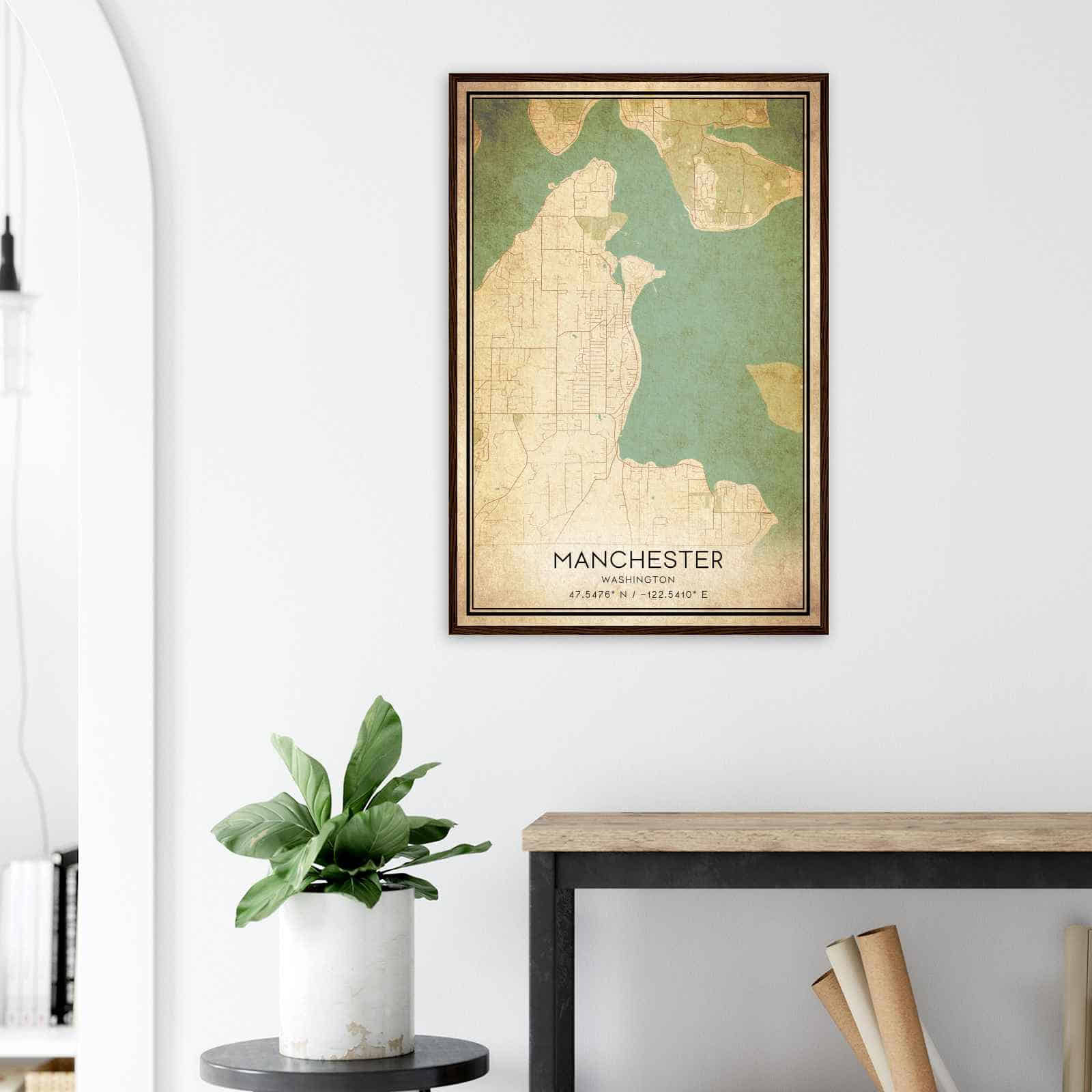 Deerfield Kansas Map Poster, Modern Home Decor Wall Art Print (Copy)