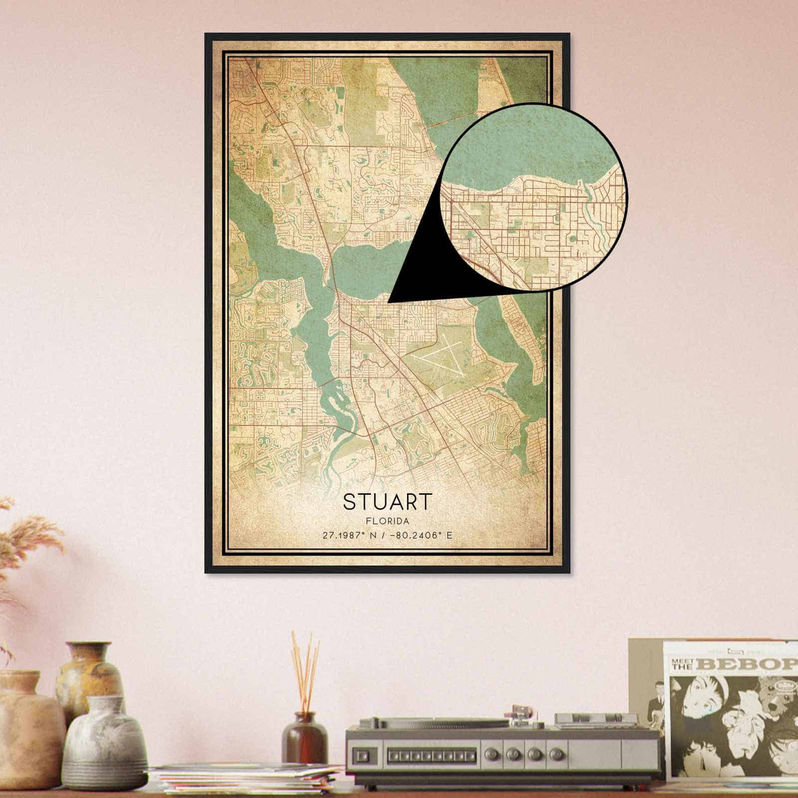 Deerfield Kansas Map Poster, Modern Home Decor Wall Art Print (Copy)