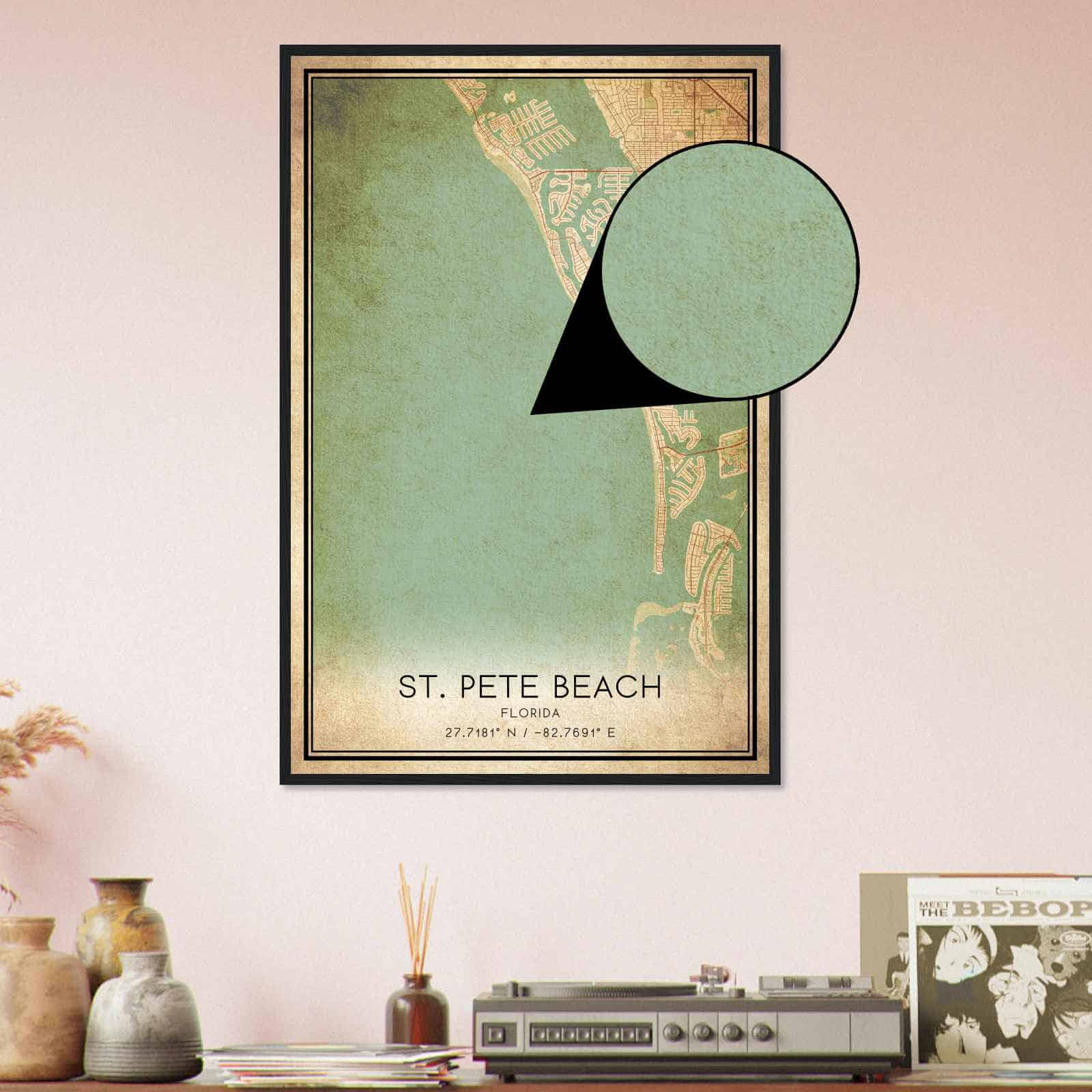 Deerfield Kansas Map Poster, Modern Home Decor Wall Art Print (Copy)