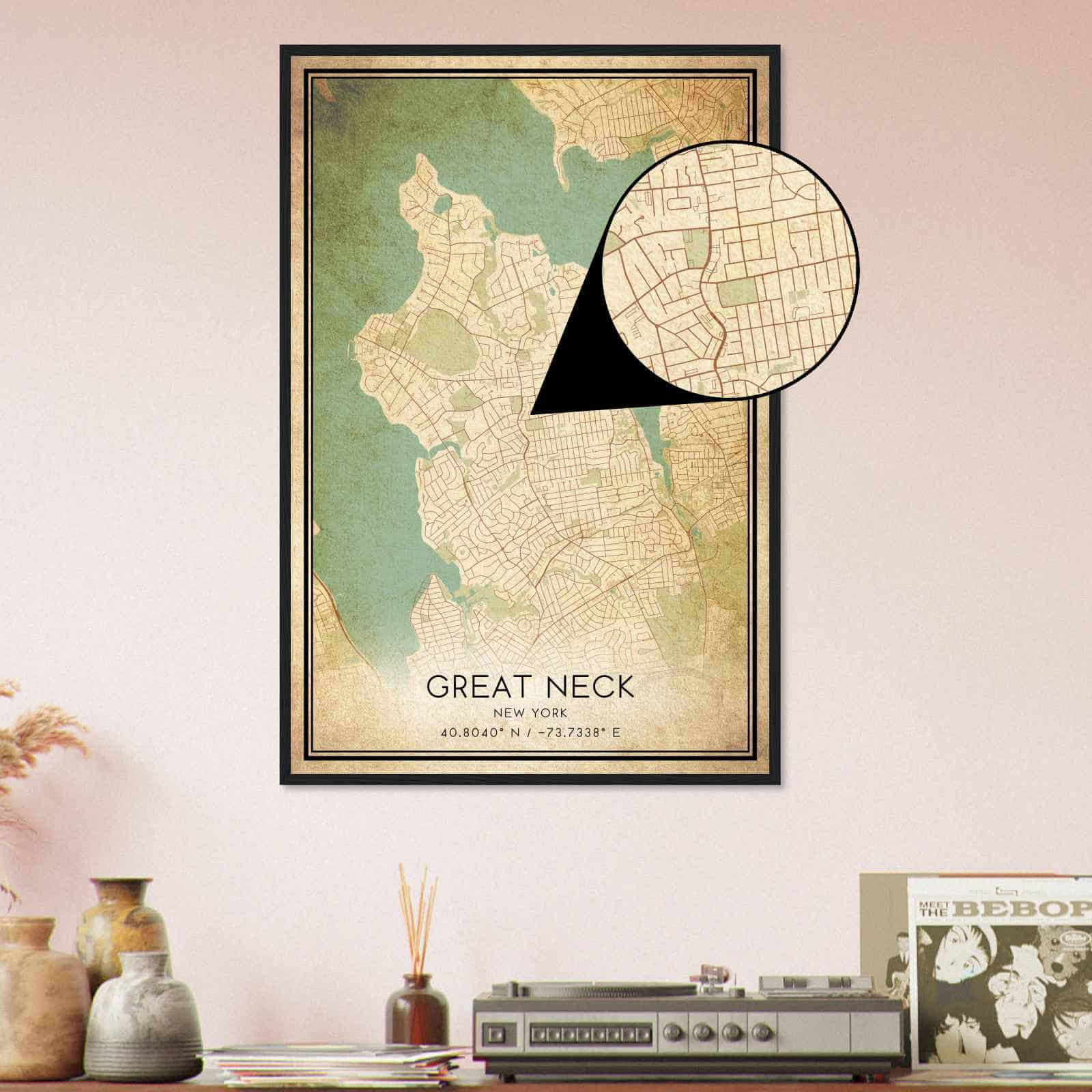 Deerfield Kansas Map Poster, Modern Home Decor Wall Art Print (Copy)