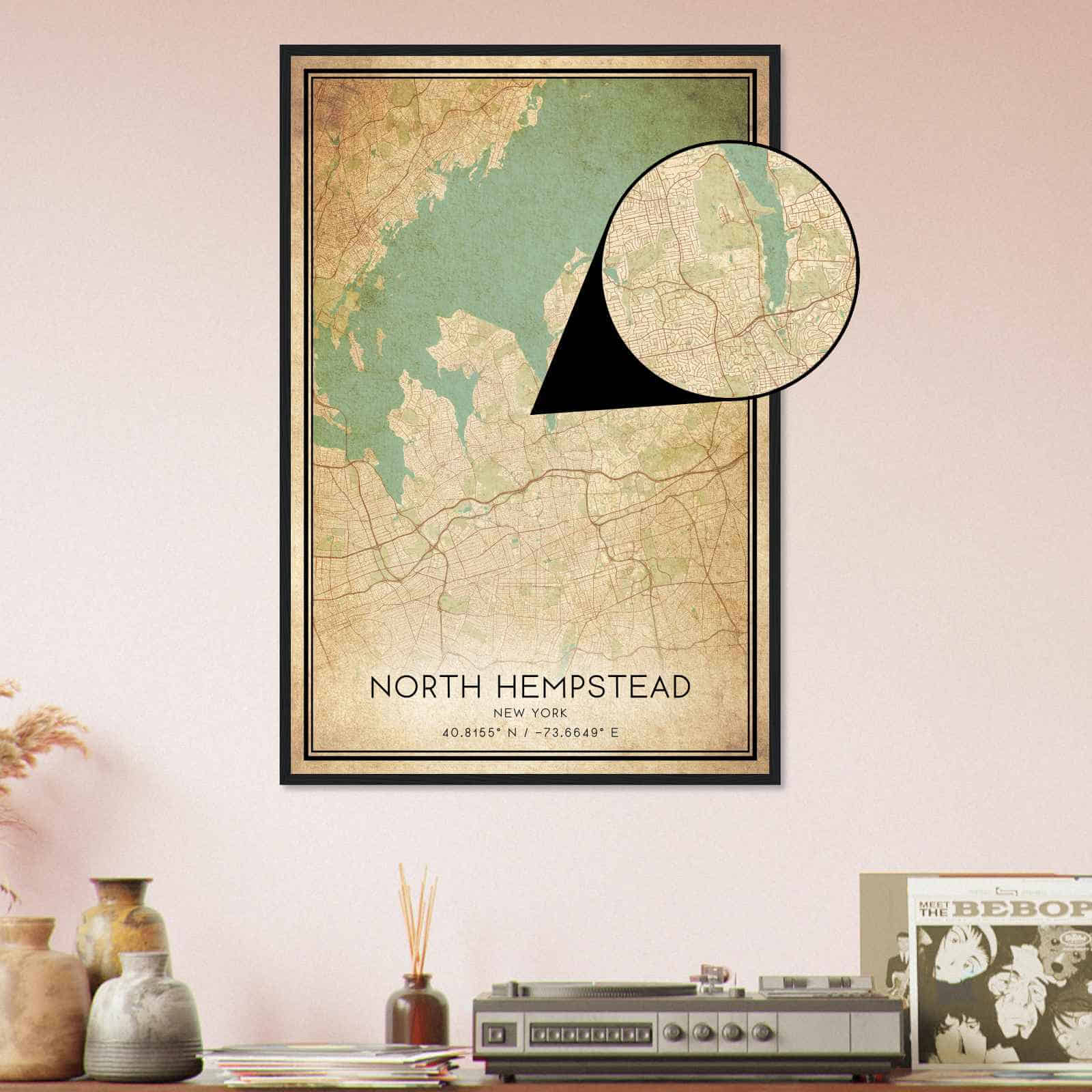 Deerfield Kansas Map Poster, Modern Home Decor Wall Art Print (Copy)