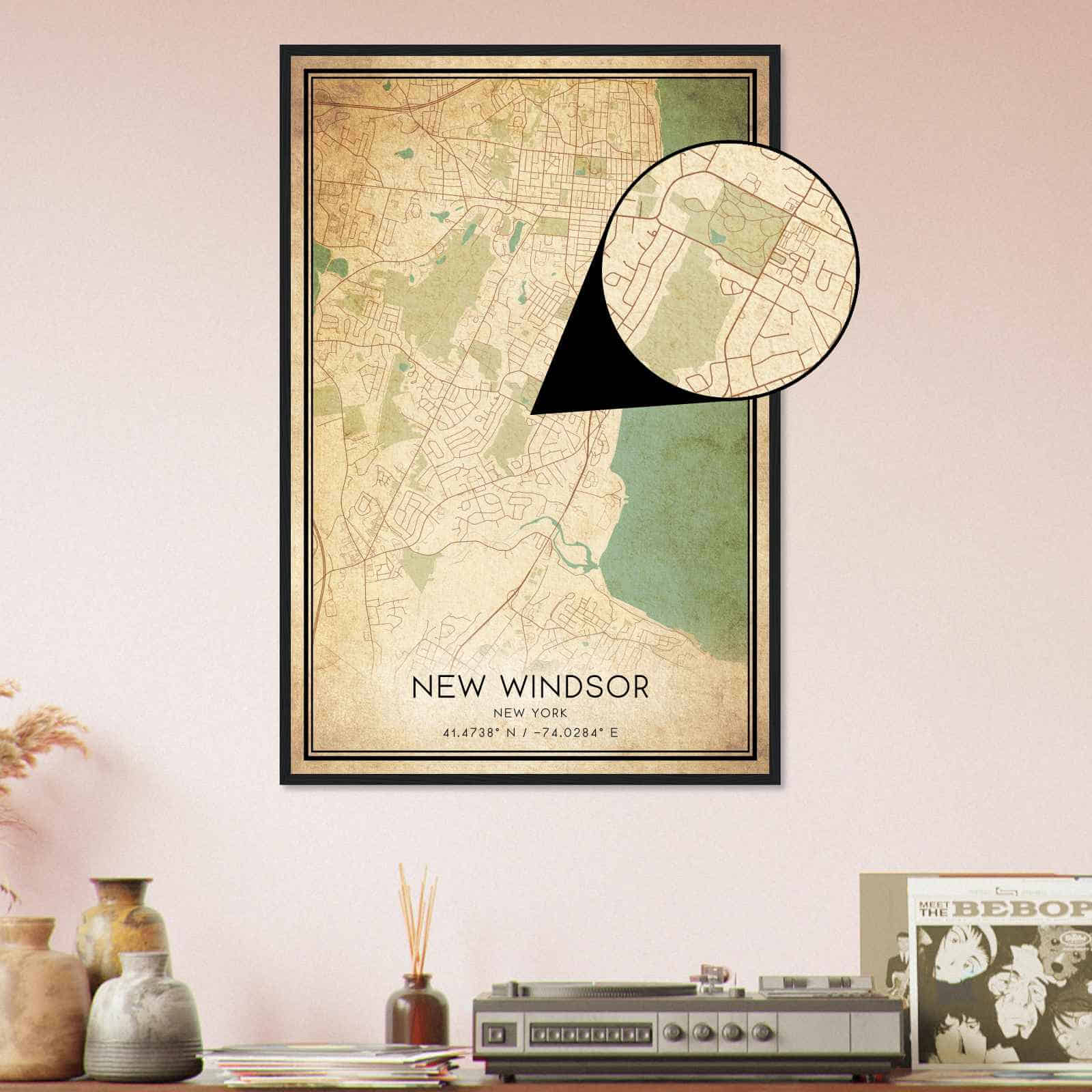 Deerfield Kansas Map Poster, Modern Home Decor Wall Art Print (Copy)